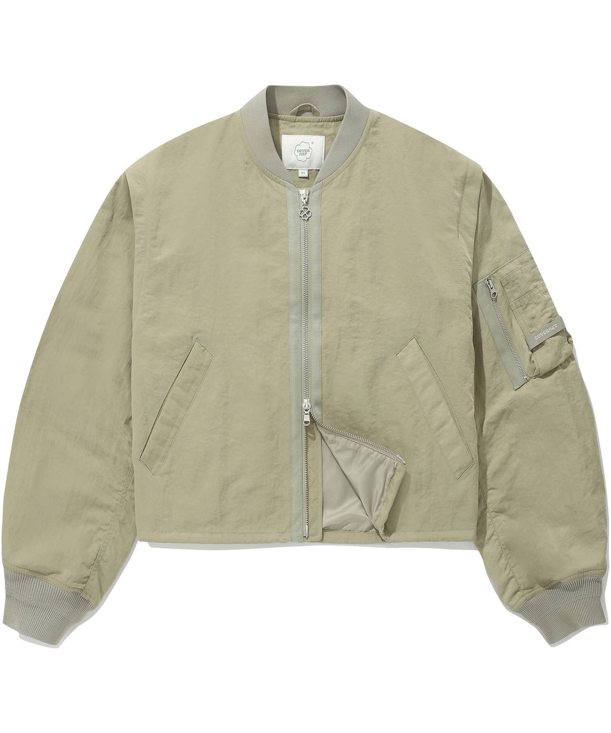 커버낫 우먼(COVERNAT WOMAN) 우먼 디테쳐블 MA-1 점퍼 Light Khaki