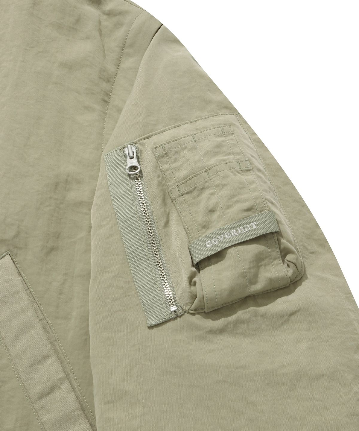 커버낫 우먼(COVERNAT WOMAN) 우먼 디테쳐블 MA-1 점퍼 Light Khaki