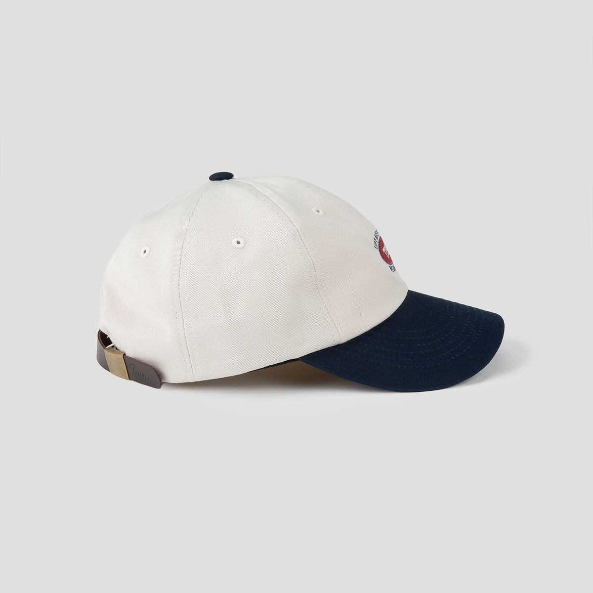 티알브이알(TRVR) LNT Lettering Ball Cap Beige/Navy
