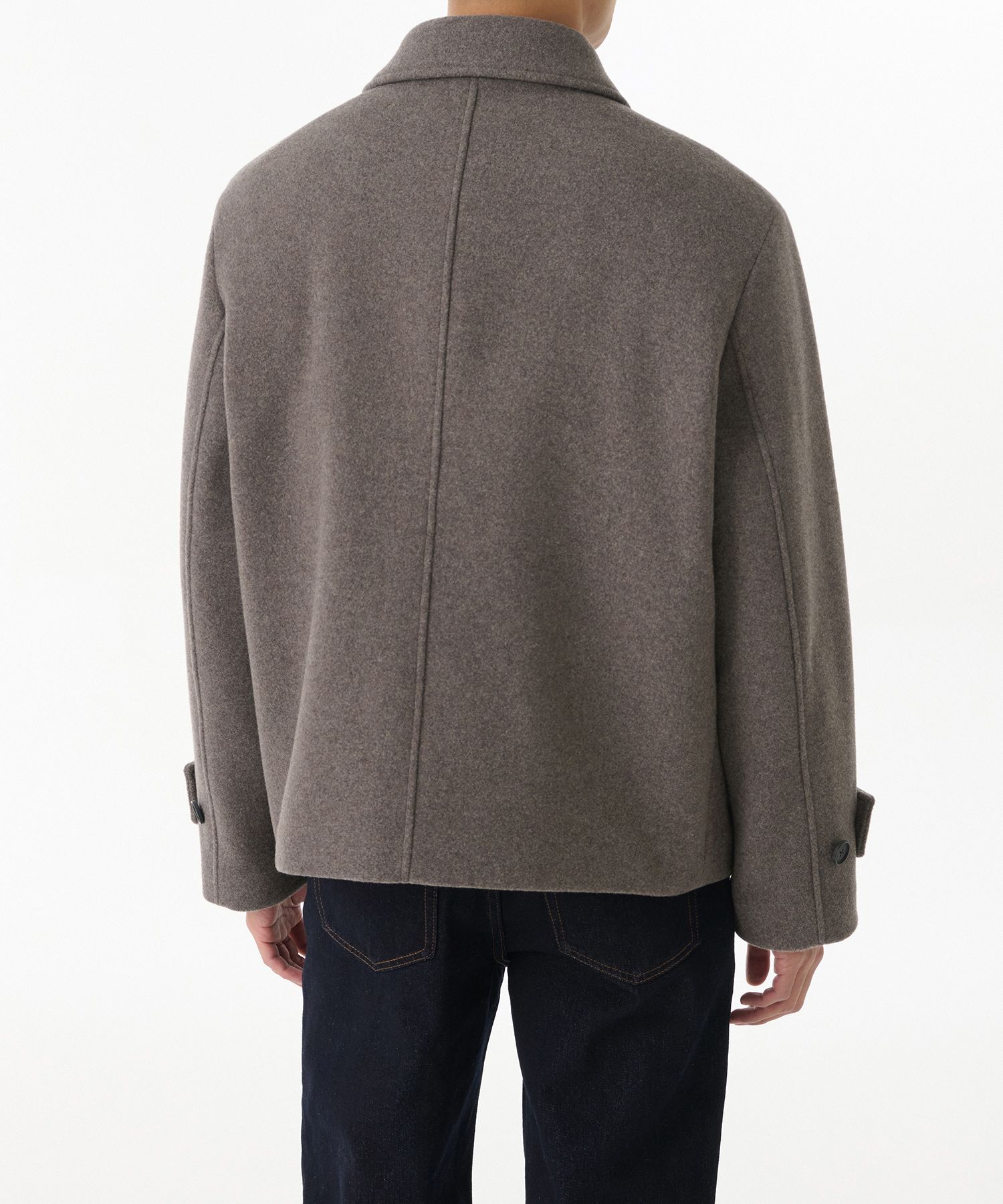 MUSINSA | MUSINSA STANDARD Wool Blend Oversized Short Balmacaan