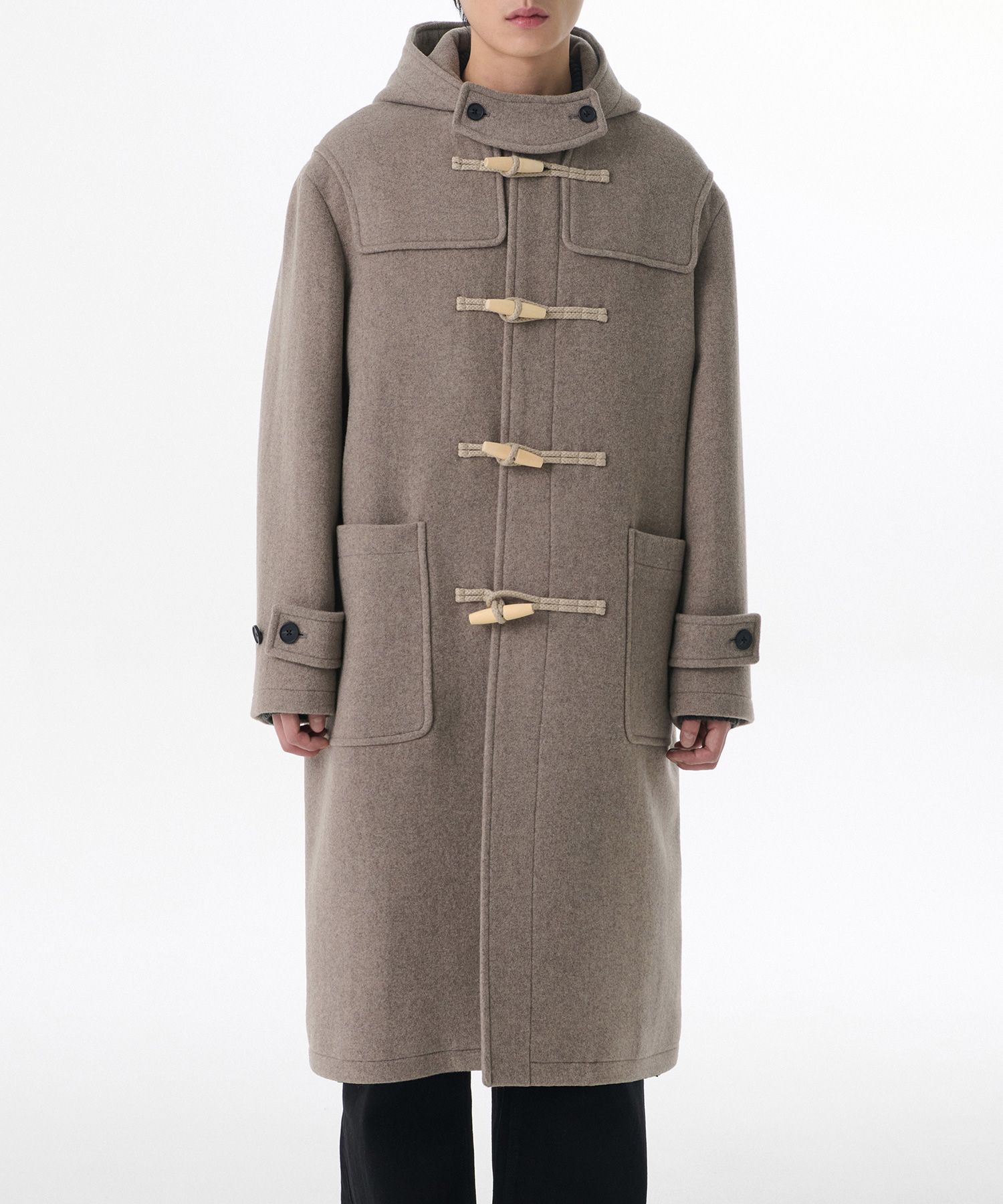 MUSINSA | MUSINSA STANDARD Wool Blend Oversized Duffle Coat [Mocha]