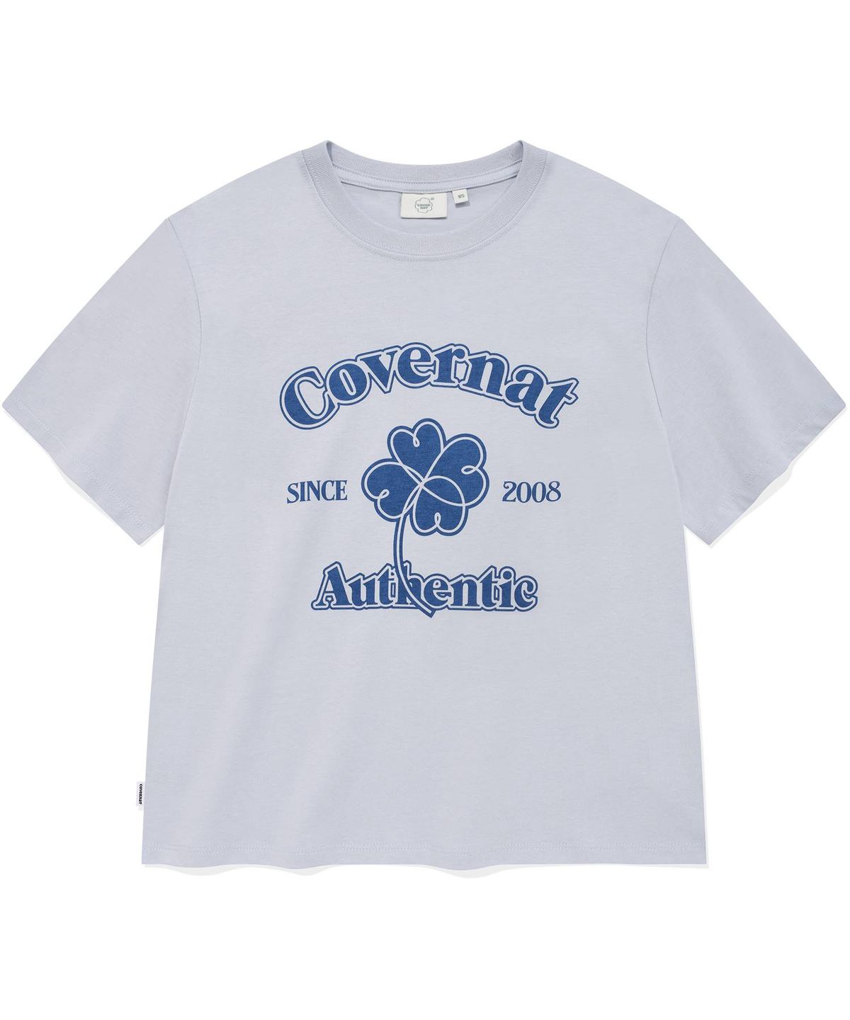 커버낫 우먼(COVERNAT WOMAN) 우먼 아치 클로버하트 티셔츠 Light Blue