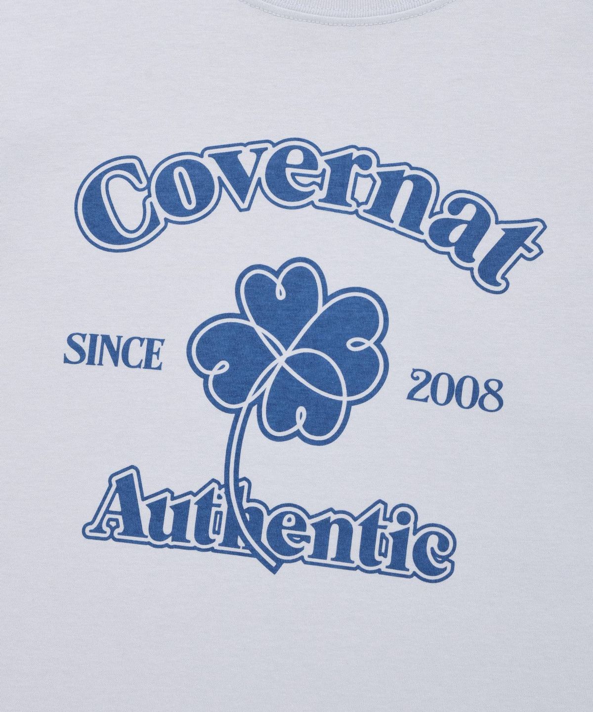 커버낫 우먼(COVERNAT WOMAN) 우먼 아치 클로버하트 티셔츠 Light Blue