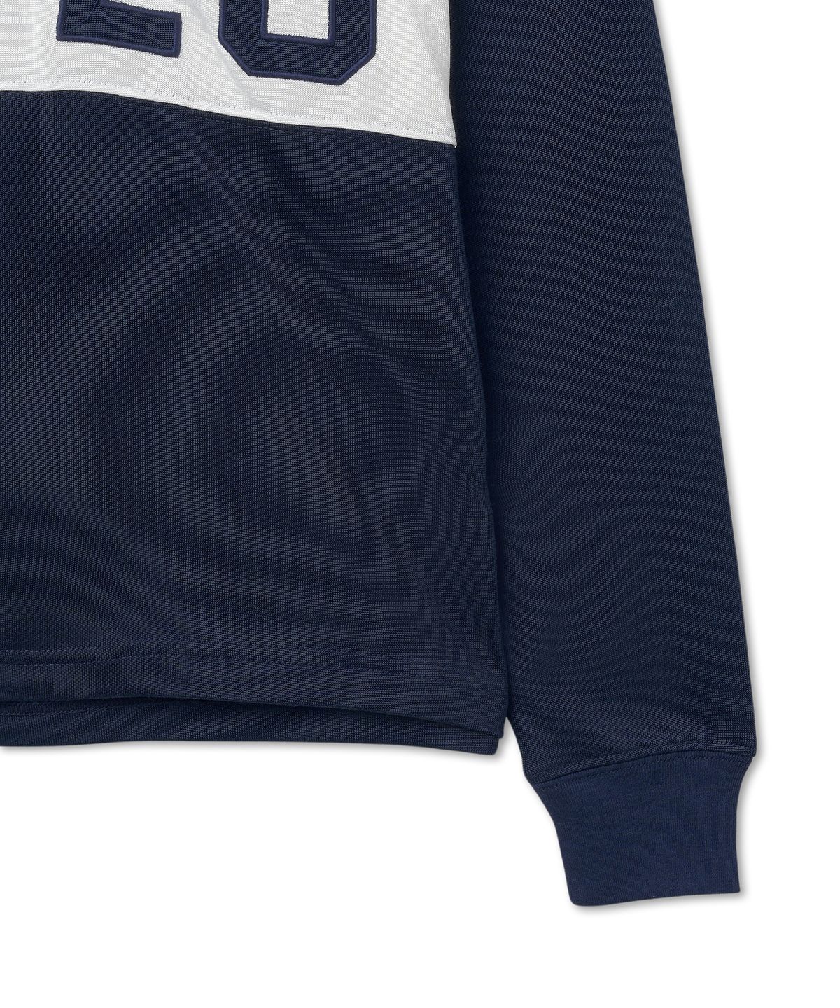 폴로 랄프 로렌(POLO RALPH LAUREN) W 레이스업 롱슬리브 폴로 셔츠 - 네이비