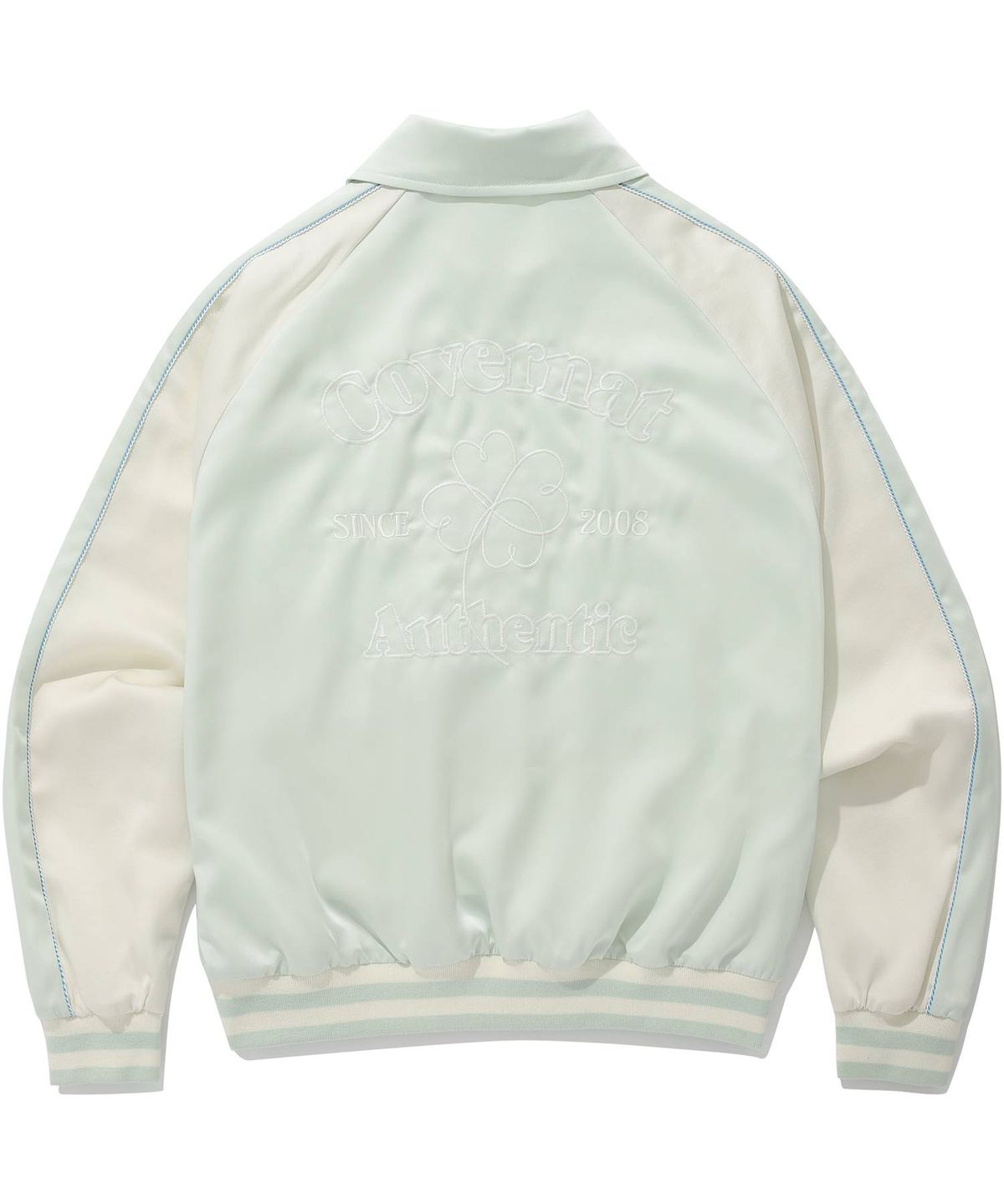 커버낫 우먼(COVERNAT WOMAN) 우먼 아치 클로버하트 스카잔 자켓 Light Green