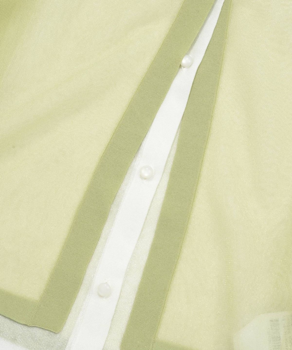 커버낫 우먼(COVERNAT WOMAN) 우먼 레이어드 카라 니트 가디건 Light Lime