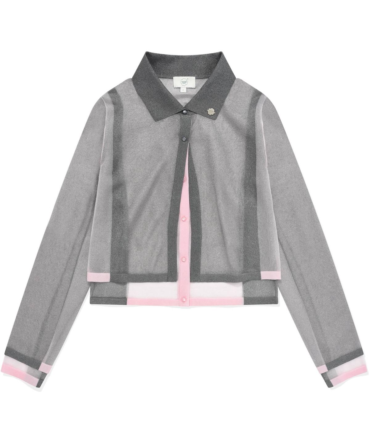 커버낫 우먼(COVERNAT WOMAN) 우먼 레이어드 카라 니트 가디건 Light Pink