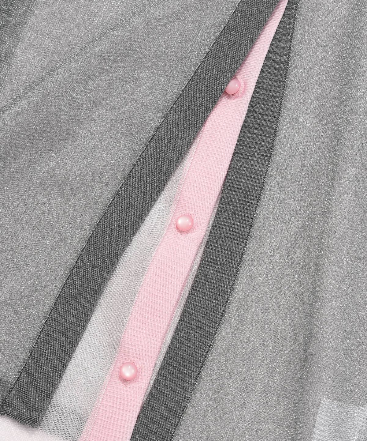 커버낫 우먼(COVERNAT WOMAN) 우먼 레이어드 카라 니트 가디건 Light Pink