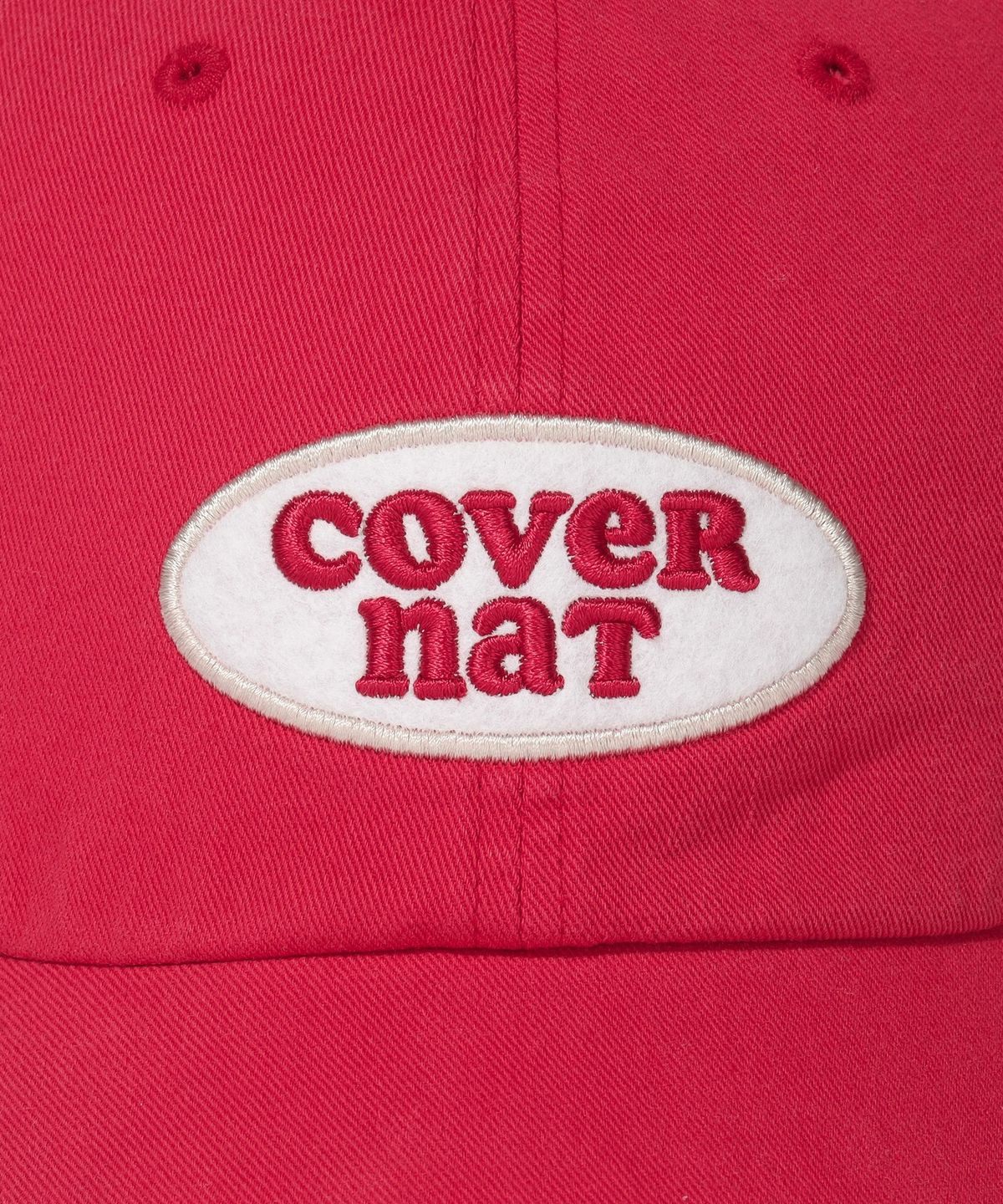 커버낫 우먼(COVERNAT WOMAN) 클로버하트 쿠퍼로고 와펜 볼캡 Red