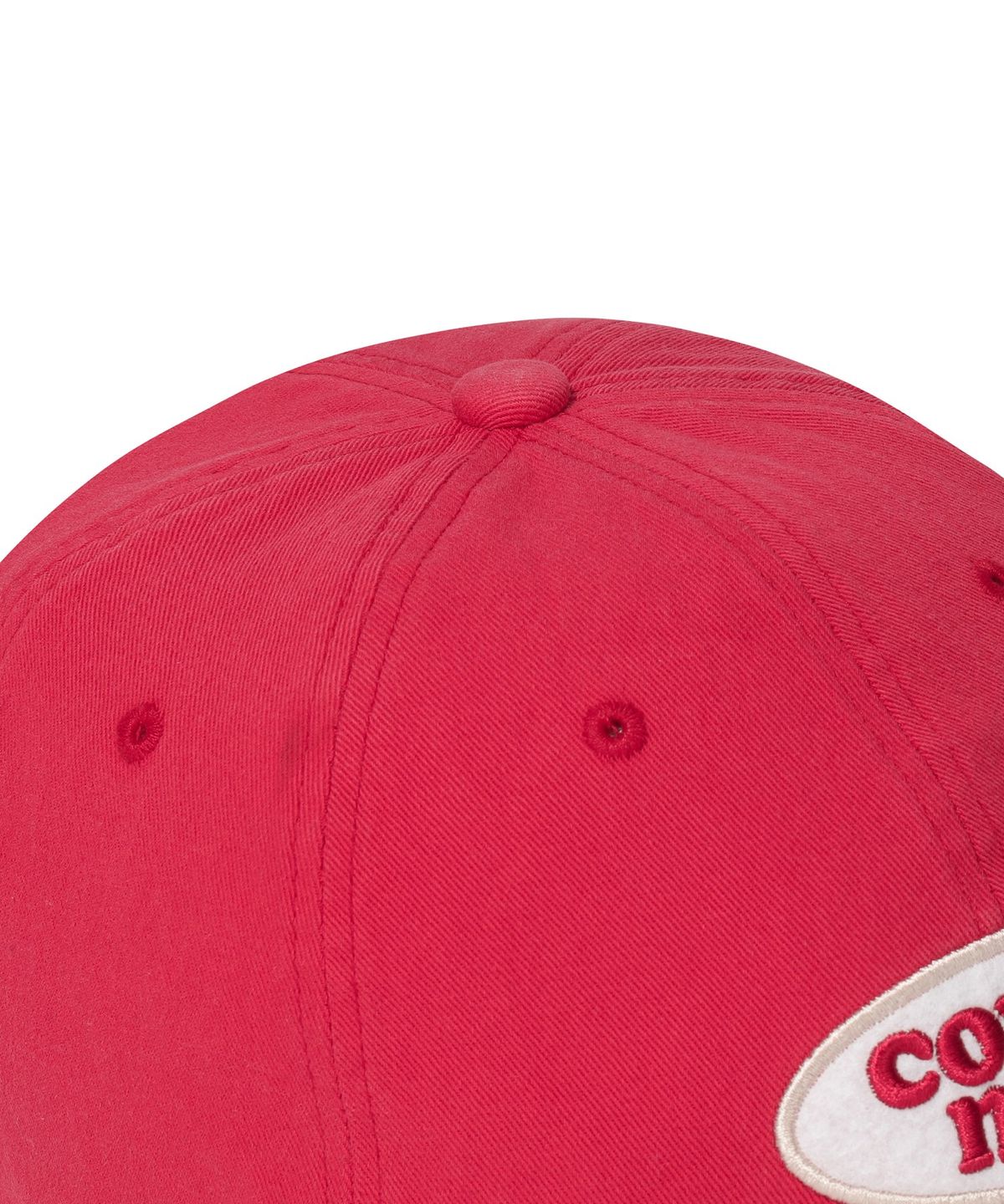 커버낫 우먼(COVERNAT WOMAN) 클로버하트 쿠퍼로고 와펜 볼캡 Red