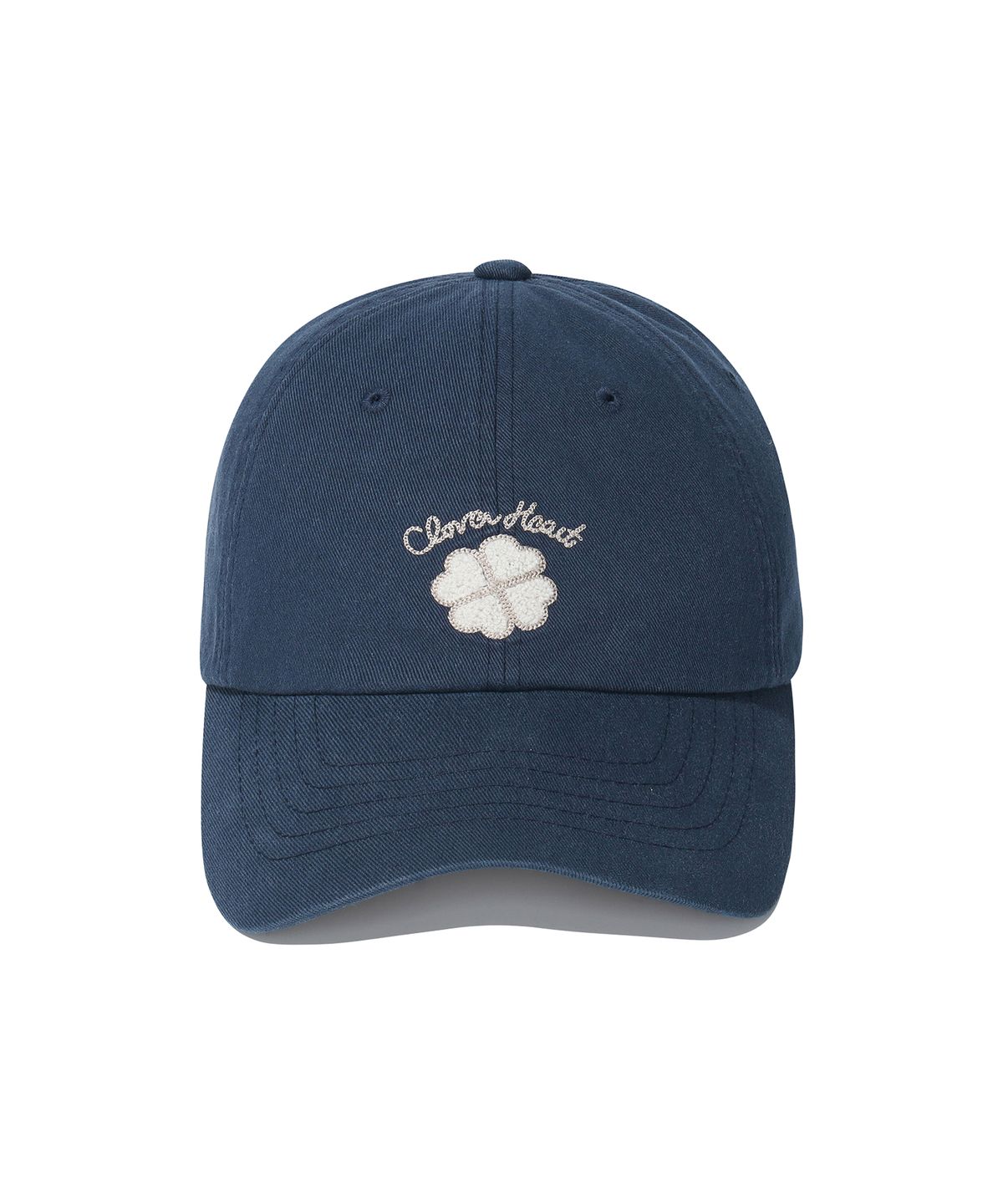 커버낫 우먼(COVERNAT WOMAN) 클로버하트 부클자수 볼캡 Navy