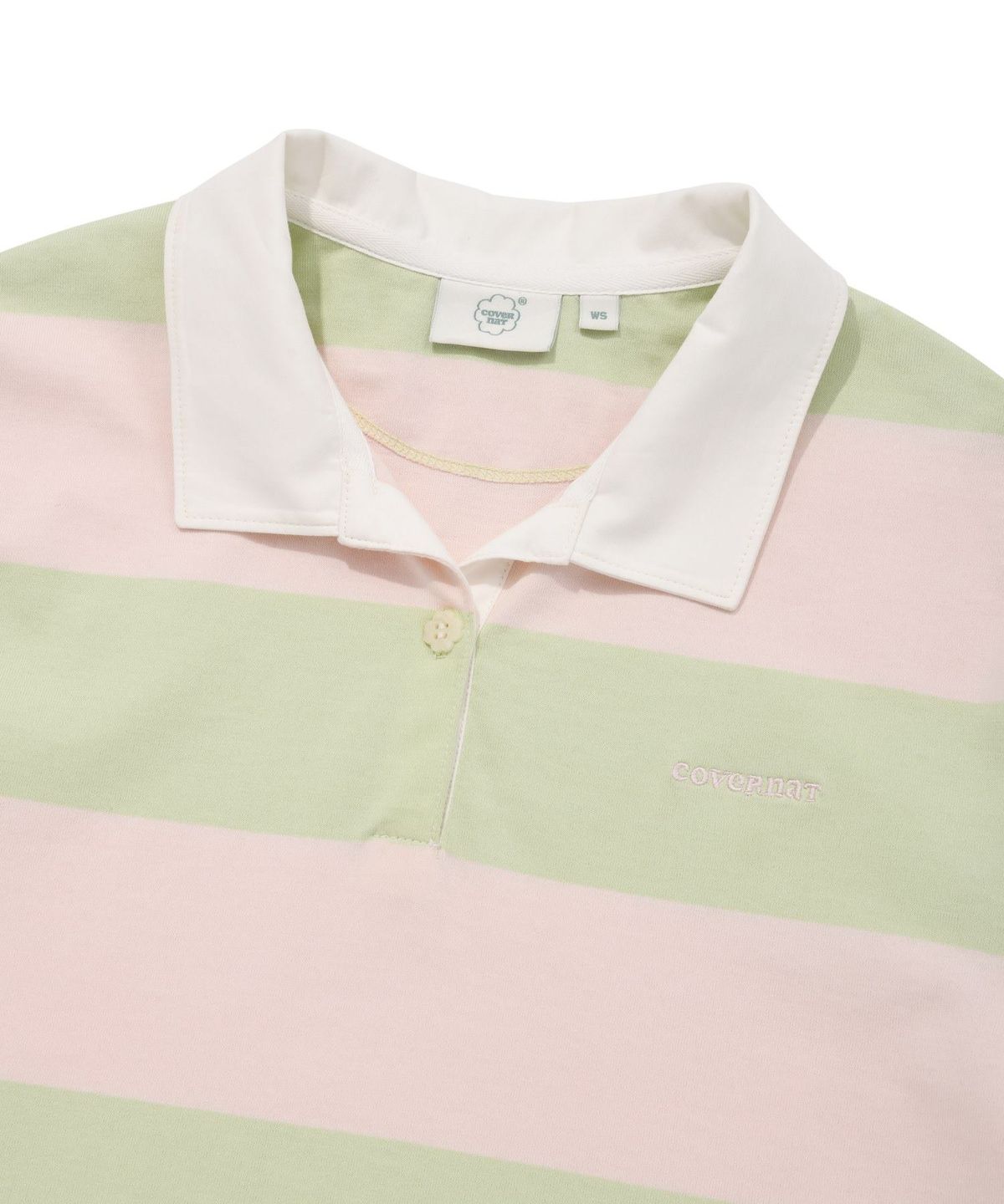 커버낫 우먼(COVERNAT WOMAN) 우먼 크롭 럭비 티셔츠 Light Pink