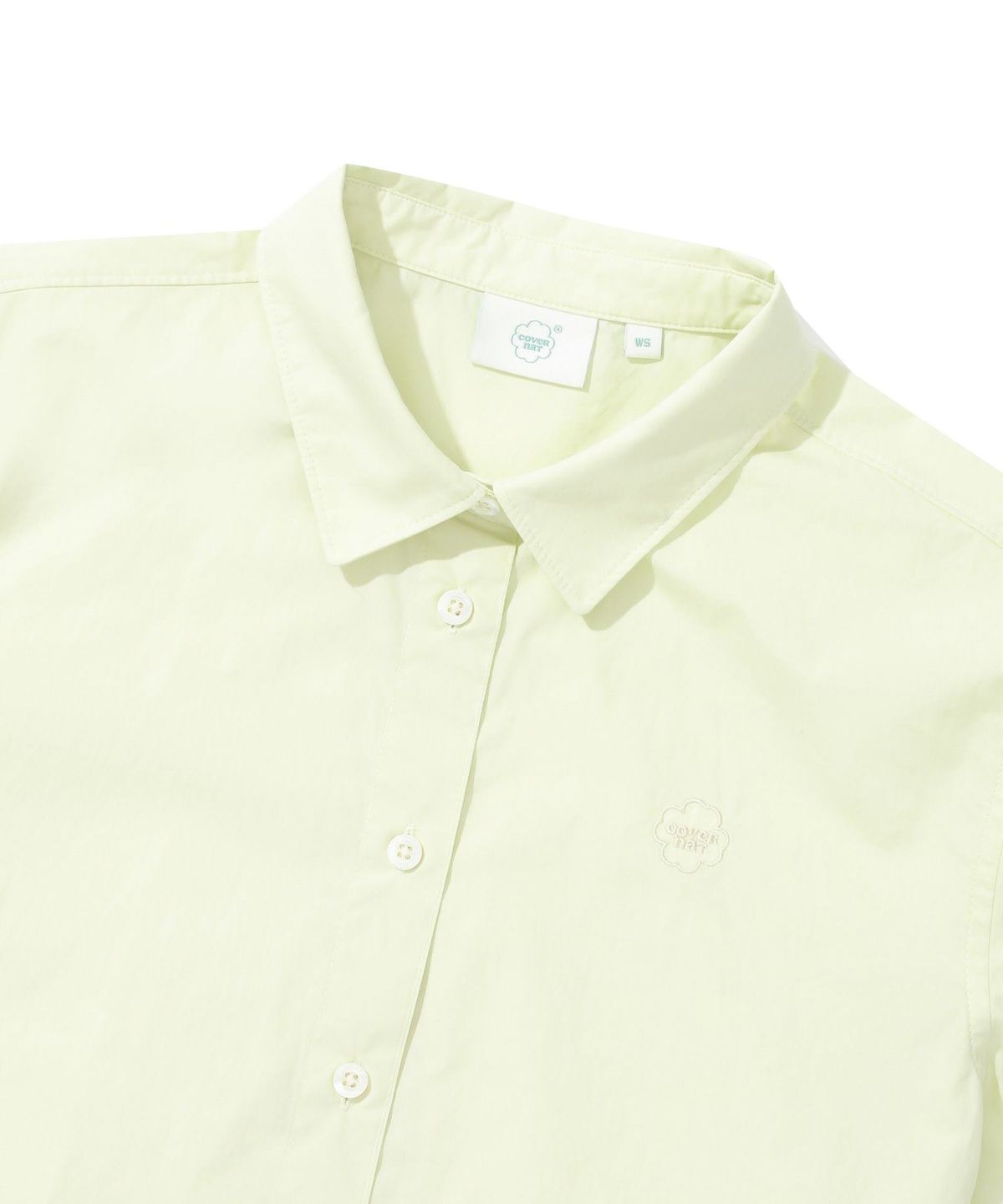 커버낫 우먼(COVERNAT WOMAN) 우먼 포플린 반팔 셔츠 Light Green