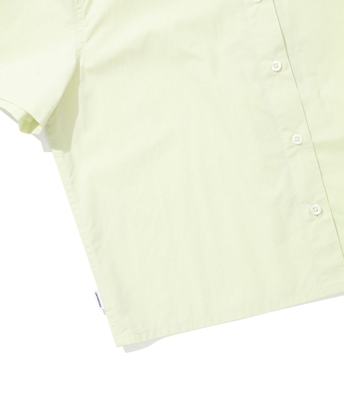 커버낫 우먼(COVERNAT WOMAN) 우먼 포플린 반팔 셔츠 Light Green