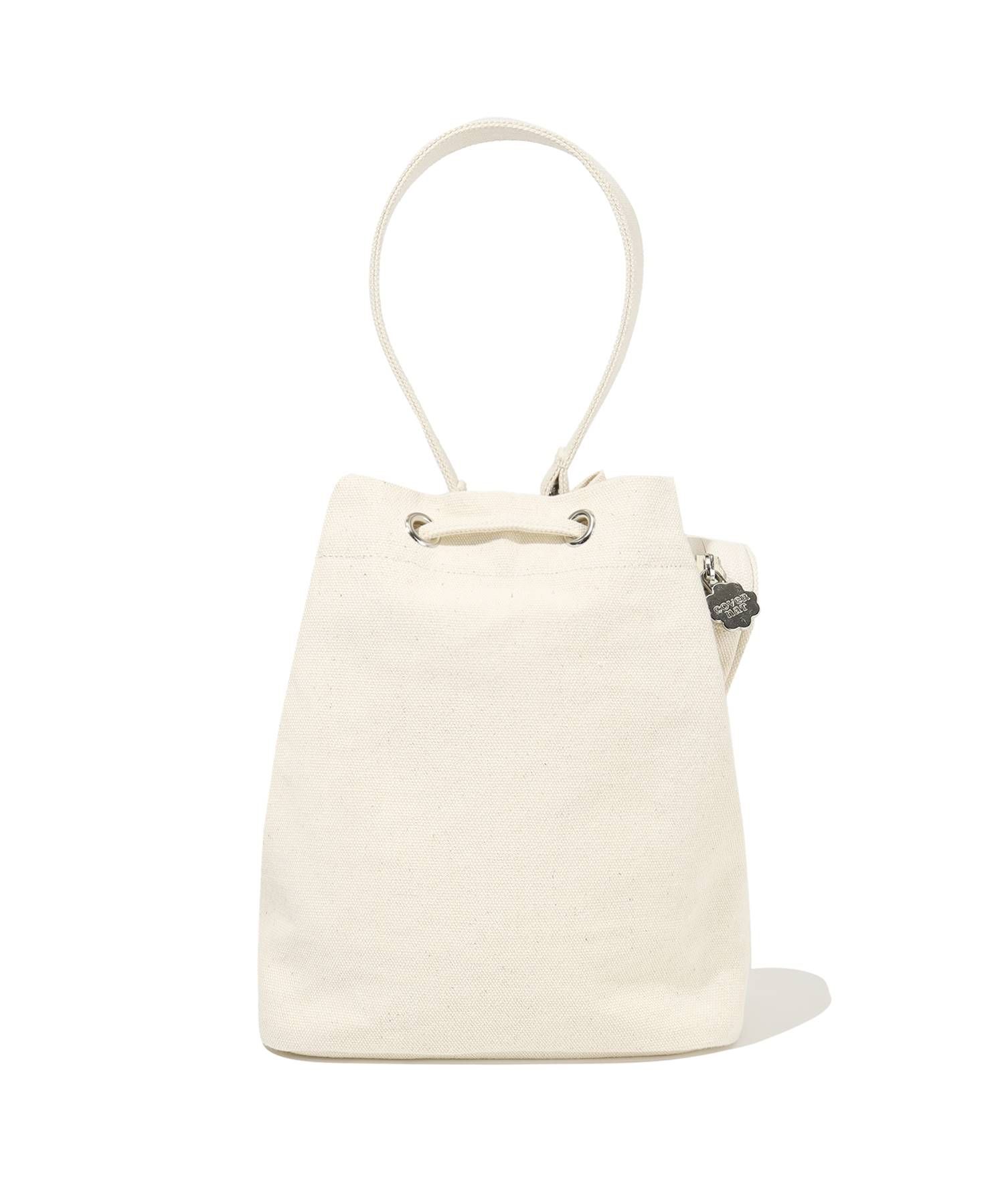 ★COVERNAT WOMAN★ Cloverheart Fluffy Bucket Bag Ivory CO240 MUSINSA | COVERNAT WOMAN Clover Heart Fluffy Bucket Bag Ivory