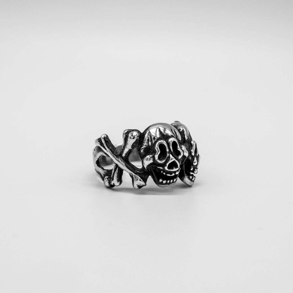 로우하이드(RAWHYDE) Happy Sad Skull Ring