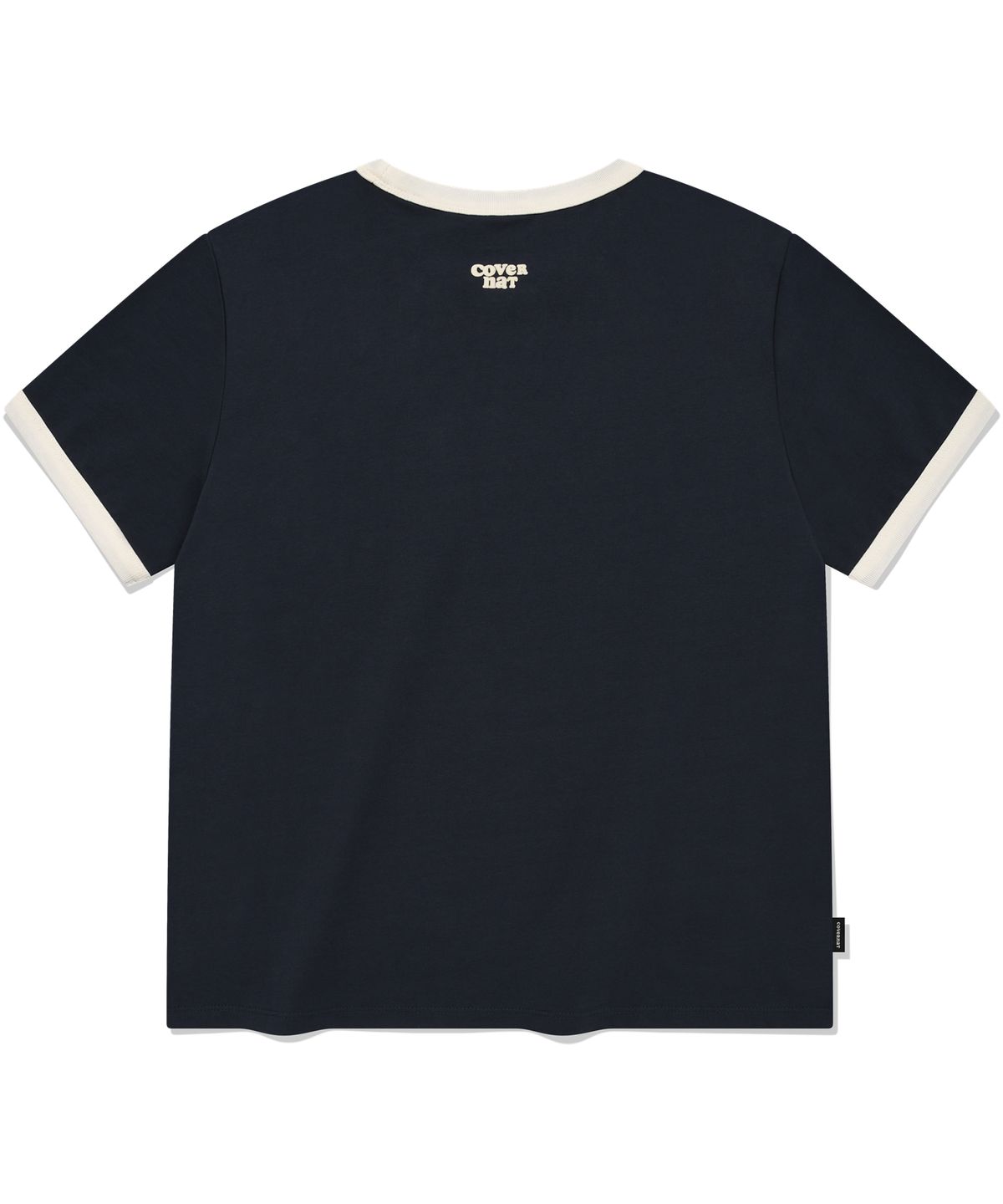 커버낫 우먼(COVERNAT WOMAN) 우먼 클로버하트 링거 티셔츠 Navy