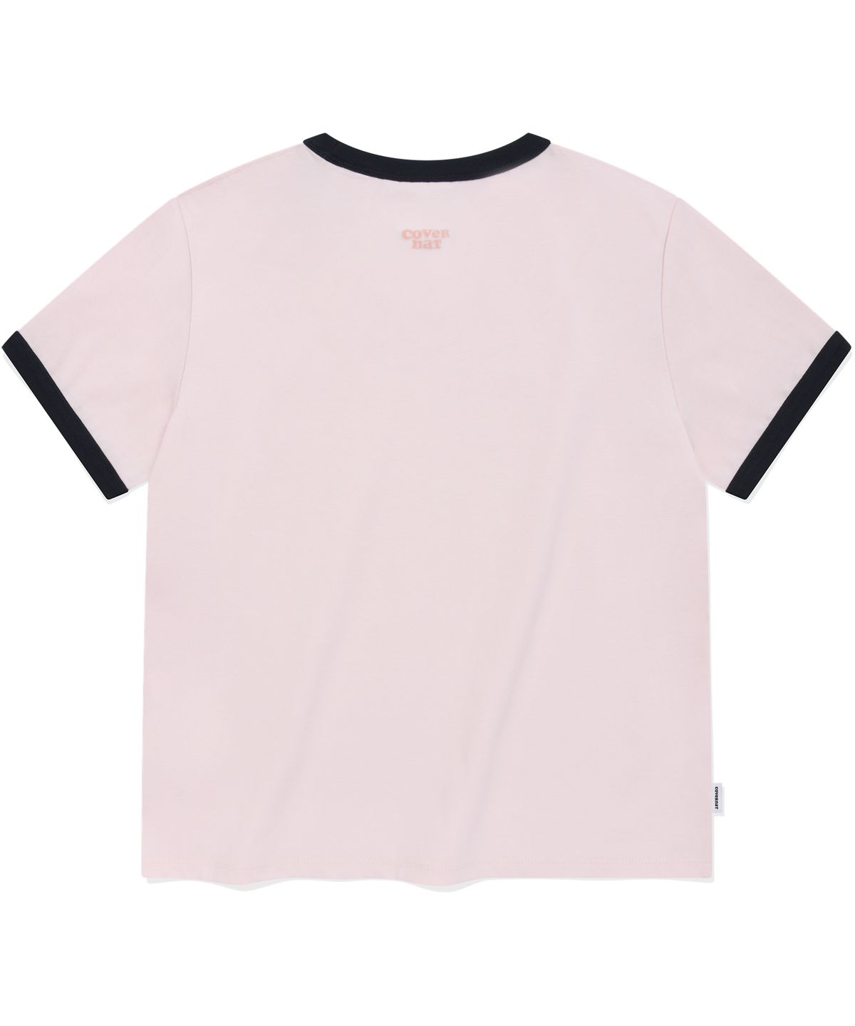 커버낫 우먼(COVERNAT WOMAN) 우먼 클로버하트 링거 티셔츠 Light Pink