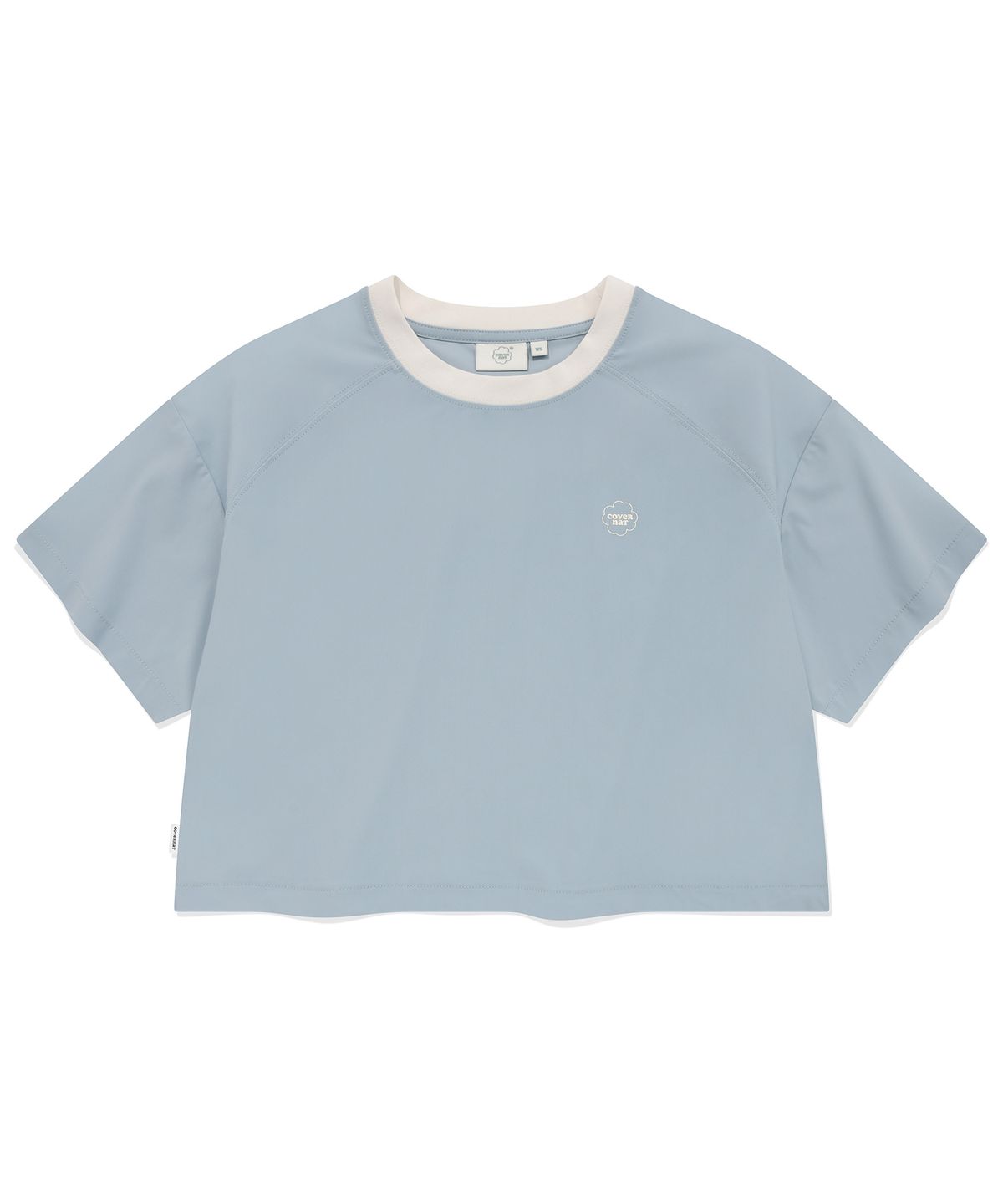 커버낫 우먼(COVERNAT WOMAN) 우먼 컴포트 스트링 크롭 티셔츠 Light Blue