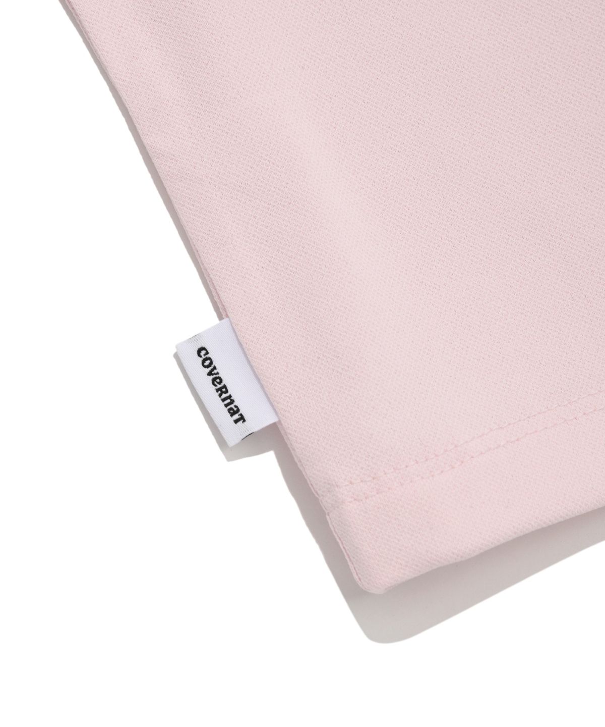 커버낫 우먼(COVERNAT WOMAN) 우먼 쿠퍼 로고 아이스 크롭 티셔츠 Light Pink