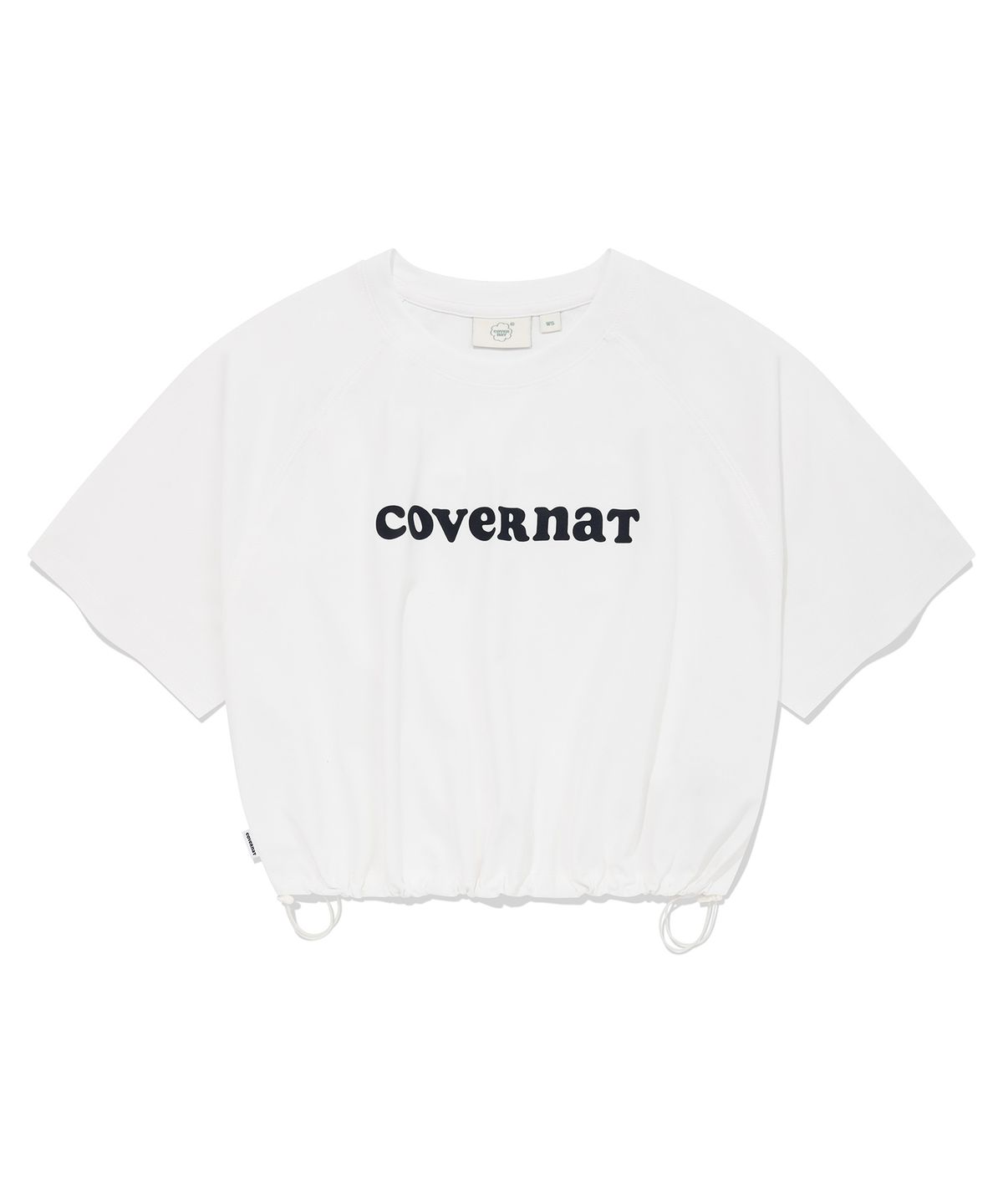 커버낫 우먼(COVERNAT WOMAN) 우먼 쿠퍼 로고 아이스 크롭 티셔츠 White
