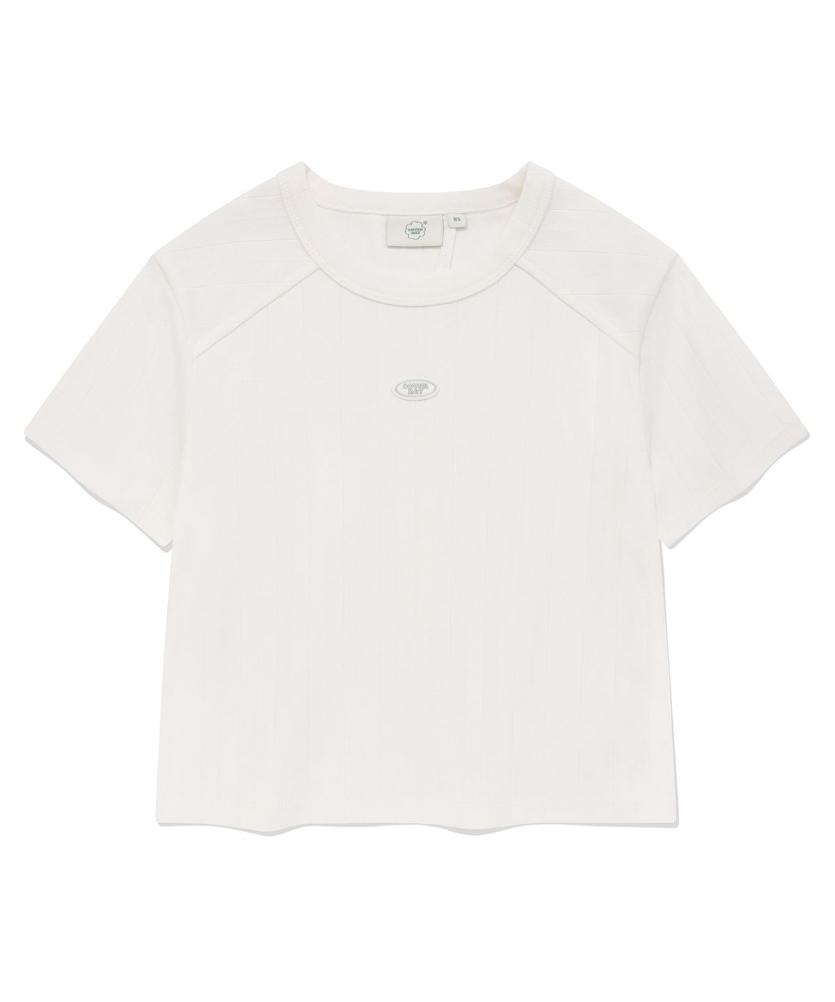 커버낫 우먼(COVERNAT WOMAN) 우먼 크롭 슬릿 티셔츠 White