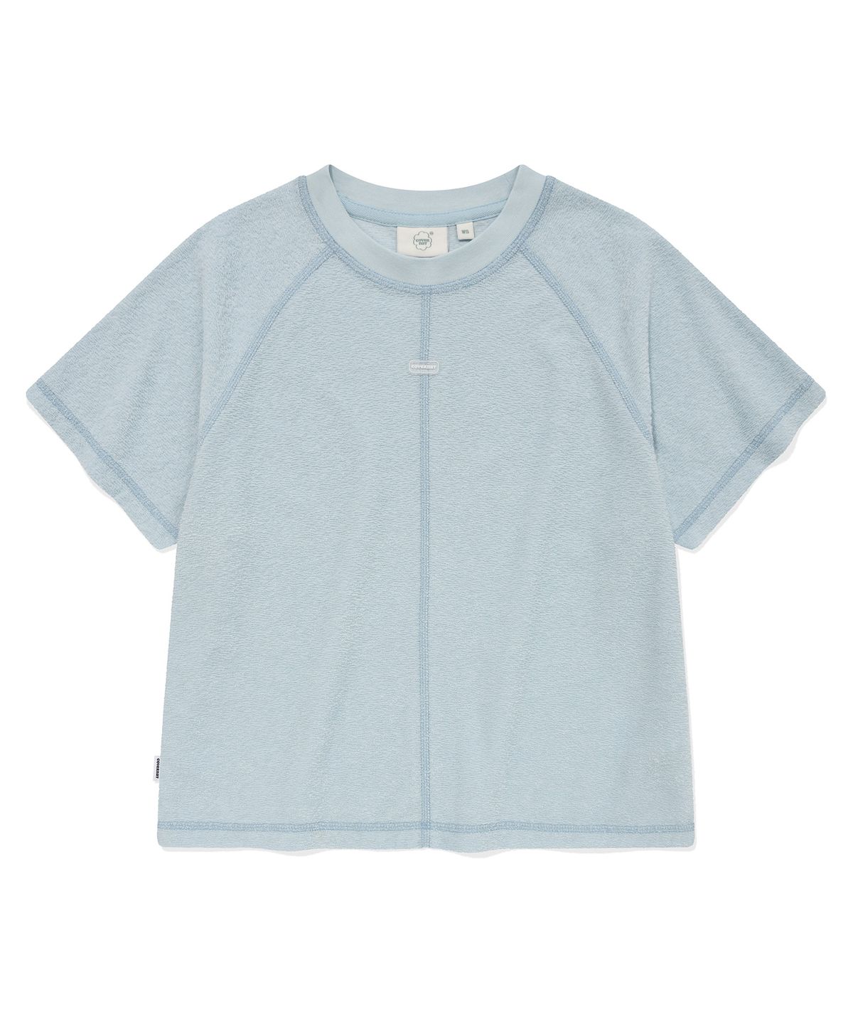 커버낫 우먼(COVERNAT WOMAN) 우먼 슬릿 테리 티셔츠 Light Blue