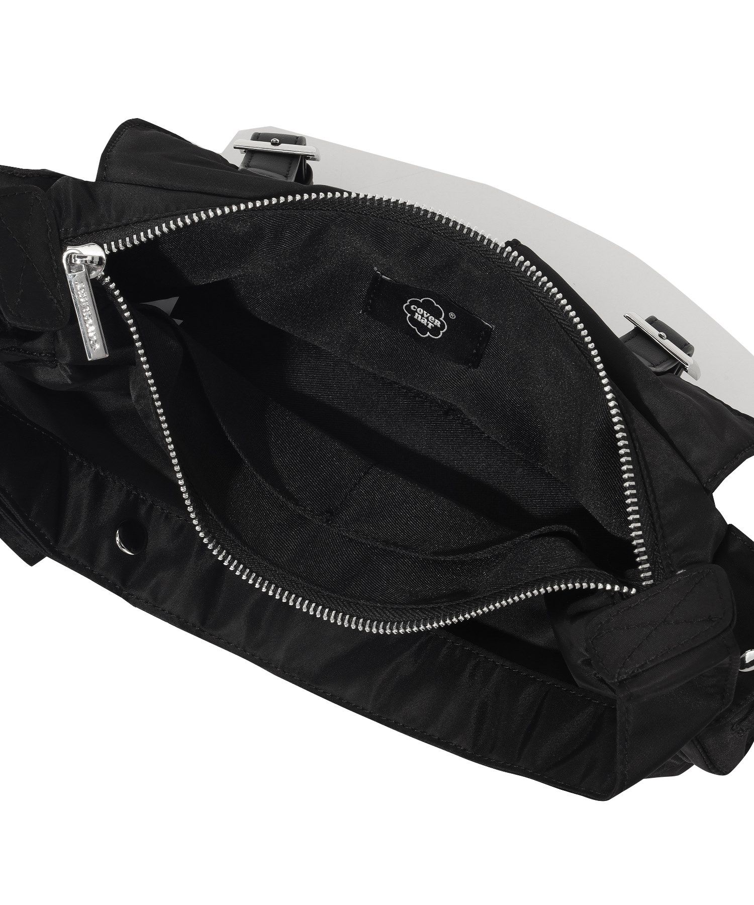 ★COVERNAT WOMAN★ Cloverheart padded shoulder bag black CO2 MUSINSA公式 | COVERNAT WOMAN Clover Heart Flat Ribbon