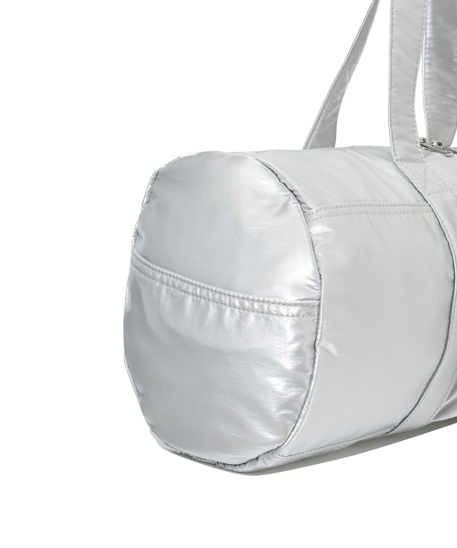 ★COVERNAT WOMAN★ Cloverheart glossy cylindrical bag silver MUSINSA | COVERNAT WOMAN Clover Heart Glossy Cylinder Bag Silver