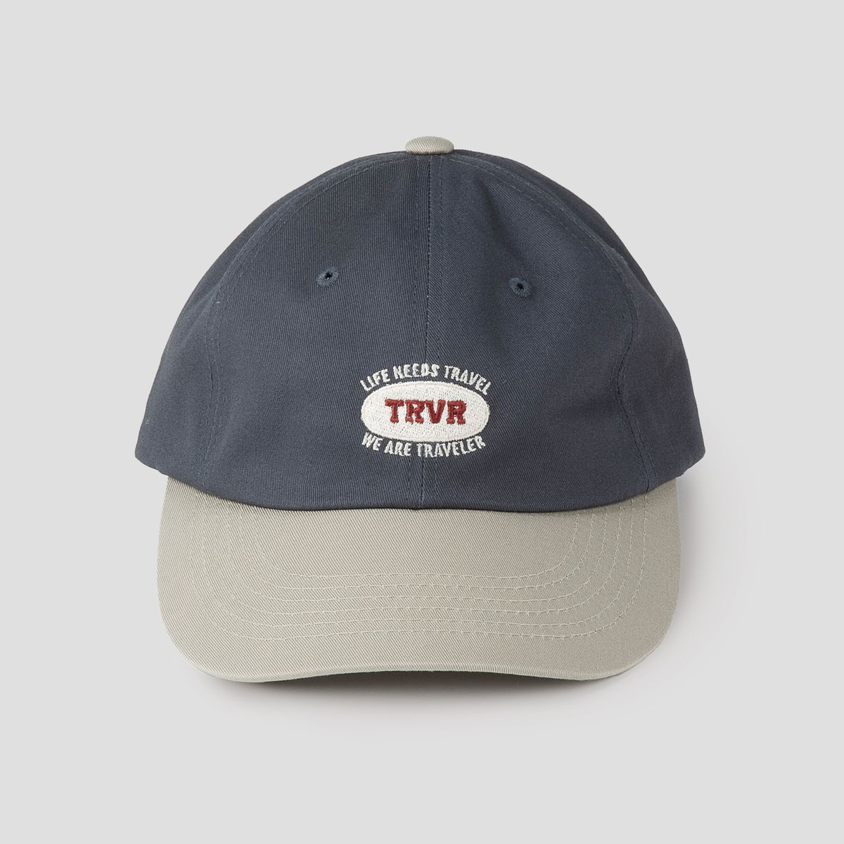 티알브이알(TRVR) LNT Lettering Ball Cap Charcoal/Khaki