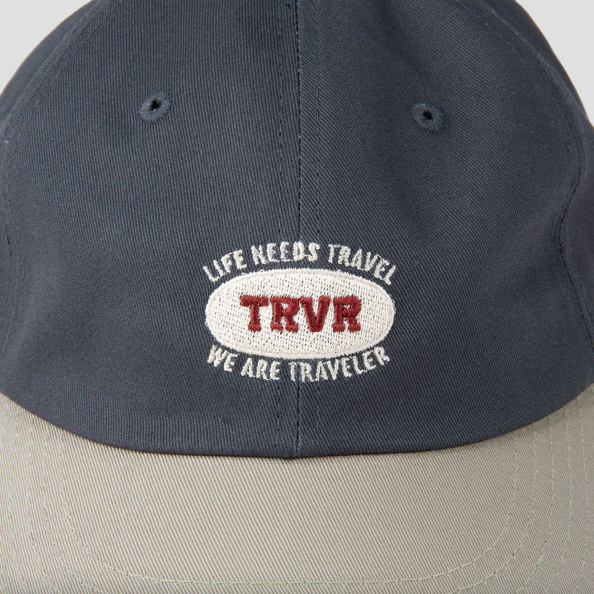 티알브이알(TRVR) LNT Lettering Ball Cap Charcoal/Khaki