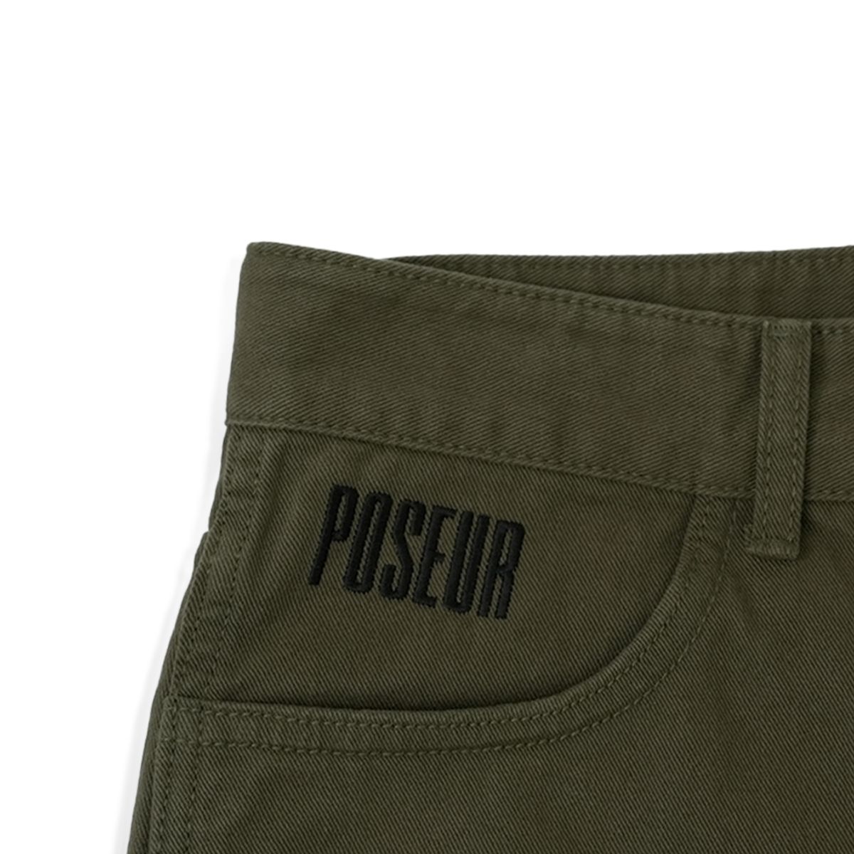 피오에스알(POSR) WASHED HALF PANTS / OLIVE