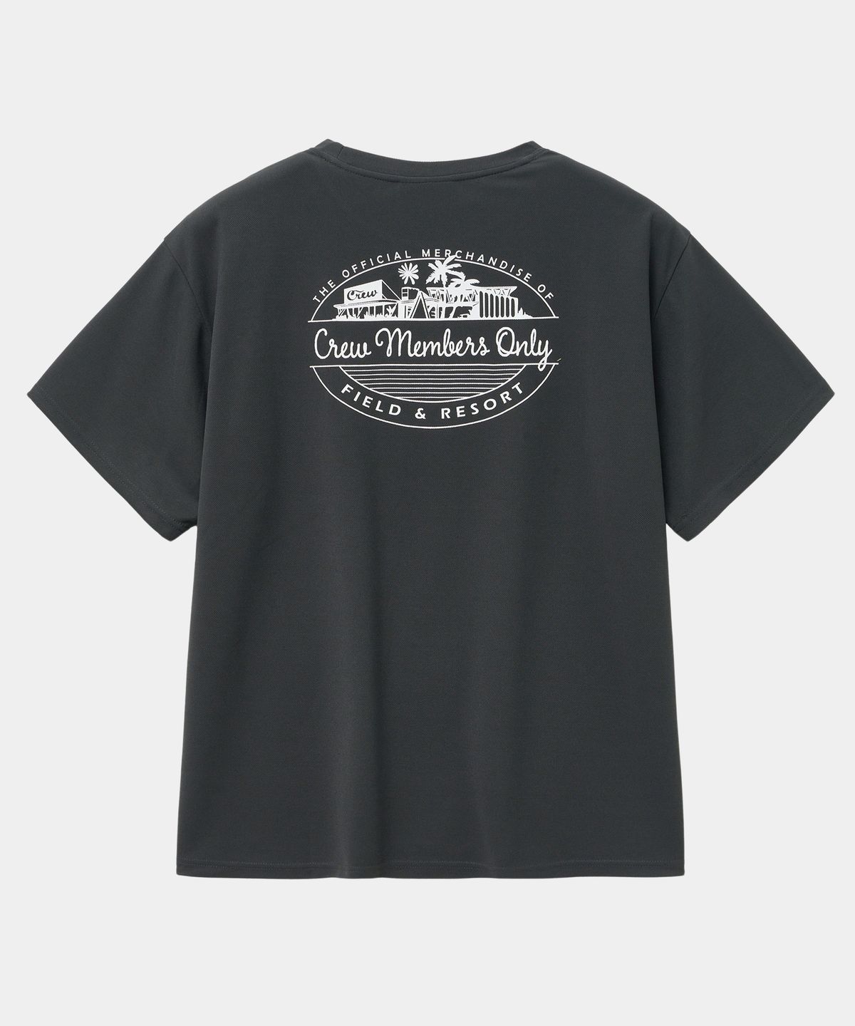 크루멤버스온리(CREW MEMBERS ONLY) RESORT LOGO ROUND T CHARCOAL
