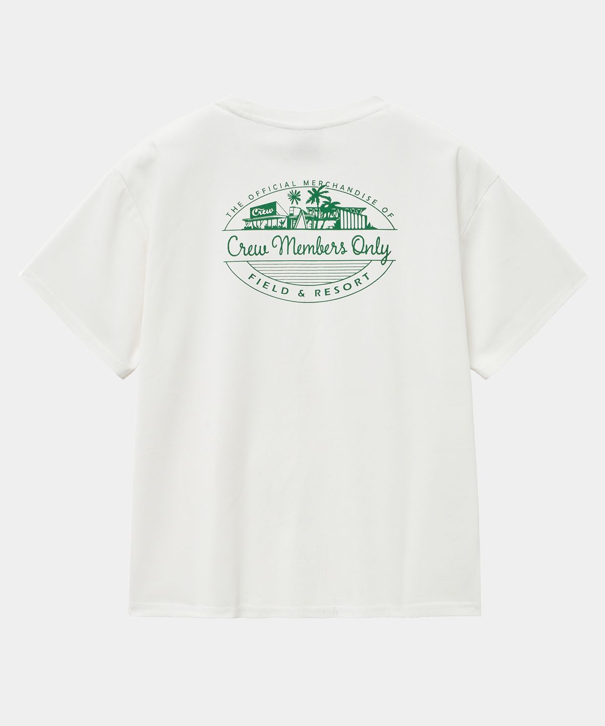크루멤버스온리(CREW MEMBERS ONLY) RESORT LOGO ROUND T WHITE
