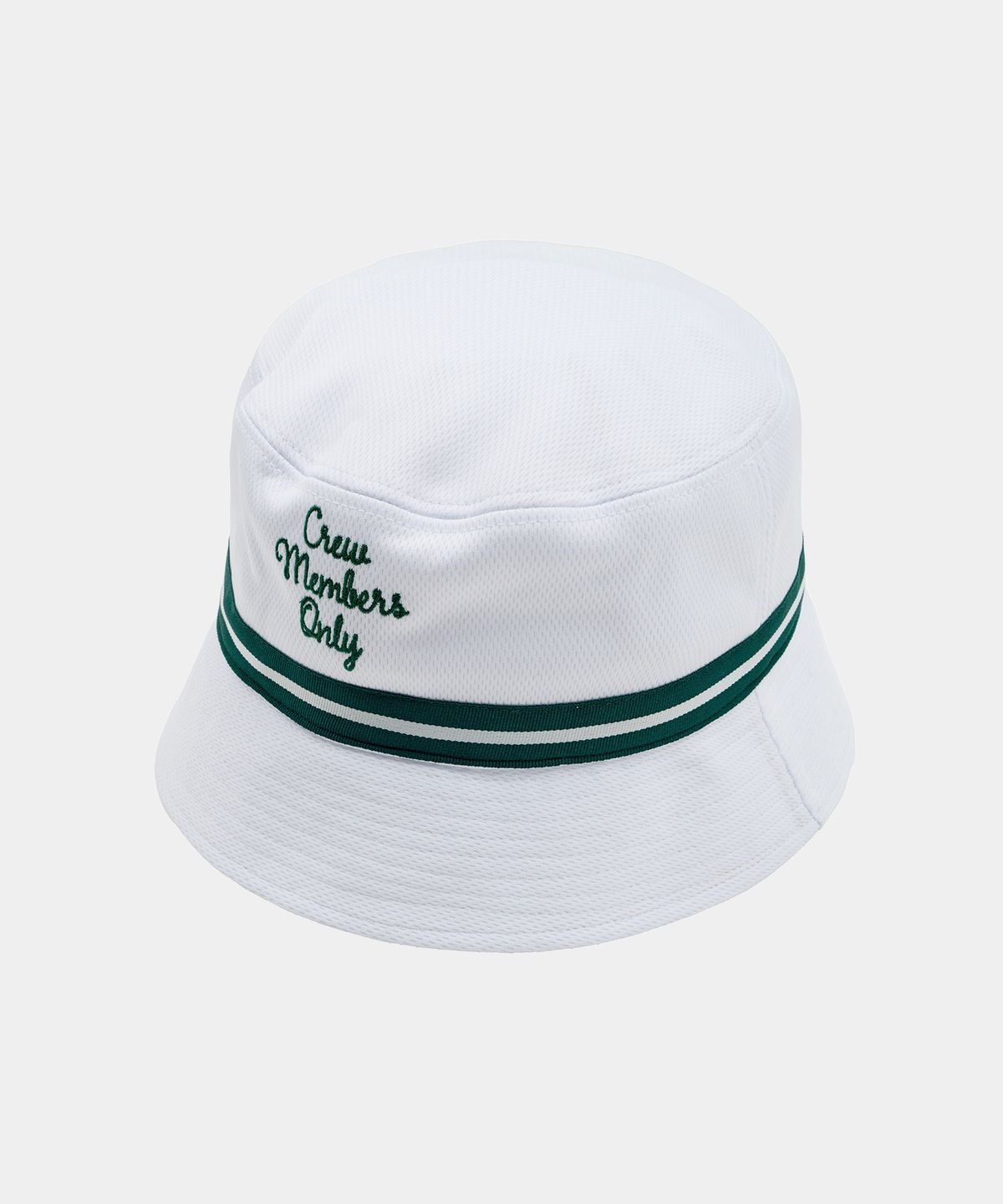 크루멤버스온리(CREW MEMBERS ONLY) OFFICIAL LOGO BUCKET HAT WHITE