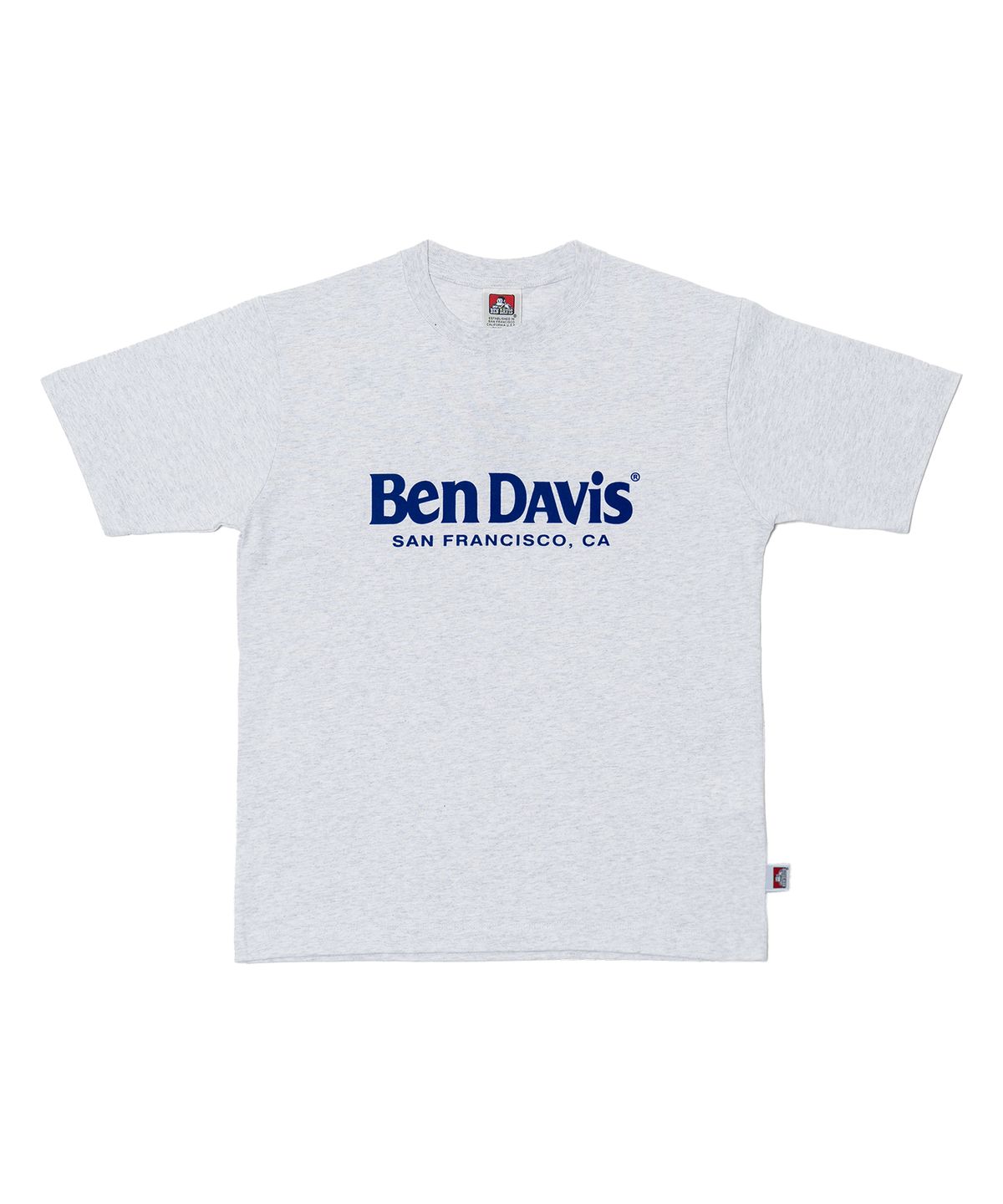 벤 데이비스(BEN DAVIS) WHITE LABEL FLOCKY LOGO TEE CHARCOAL