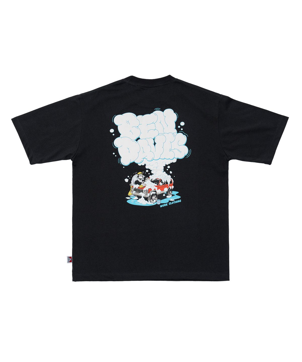 벤 데이비스(BEN DAVIS) WHITE LABEL WASHING A CAR TEE WHITE