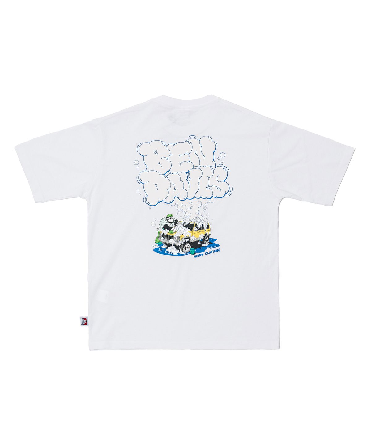 벤 데이비스(BEN DAVIS) WHITE LABEL WASHING A CAR TEE WHITE