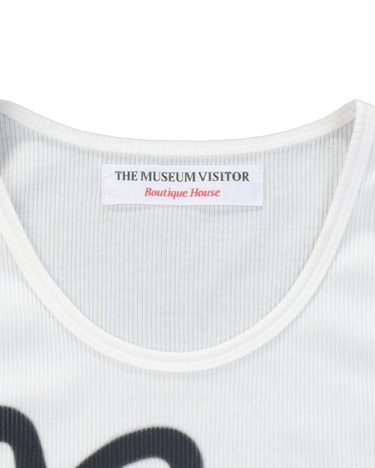 더뮤지엄비지터(THEMUSEUMVISITOR) HEART PRINTED SLEEVELESS (WHITE)
