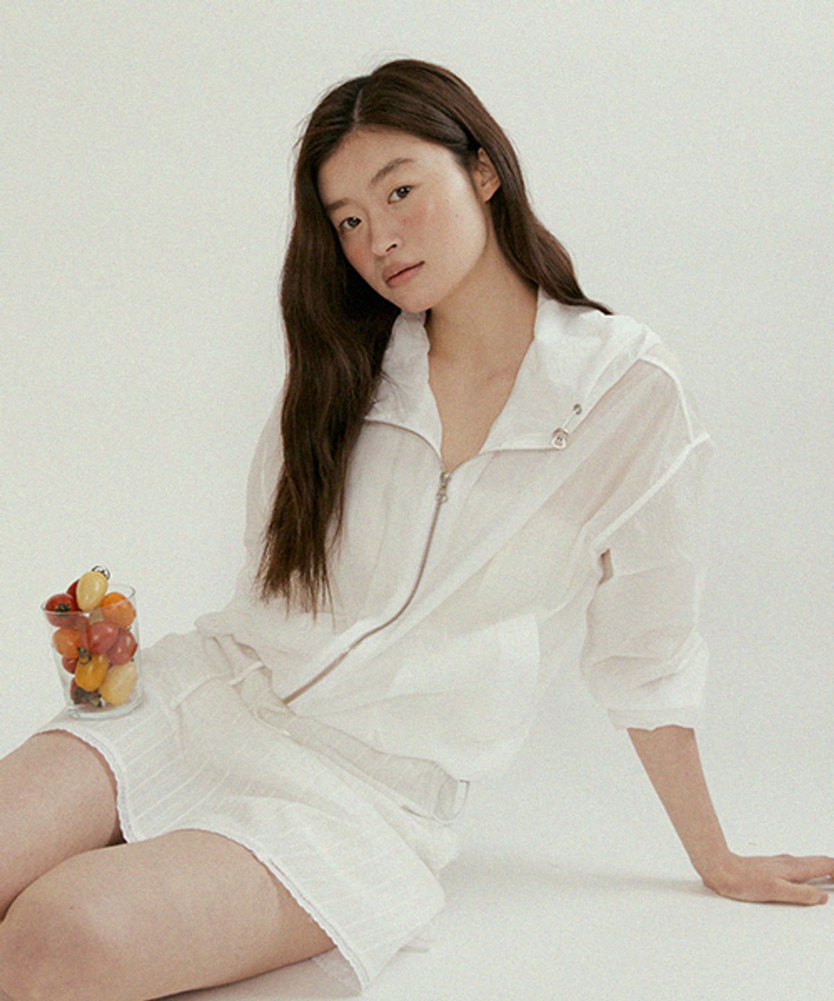 링서울(LINGSEOUL) string hooded zip-up jacket-ivory