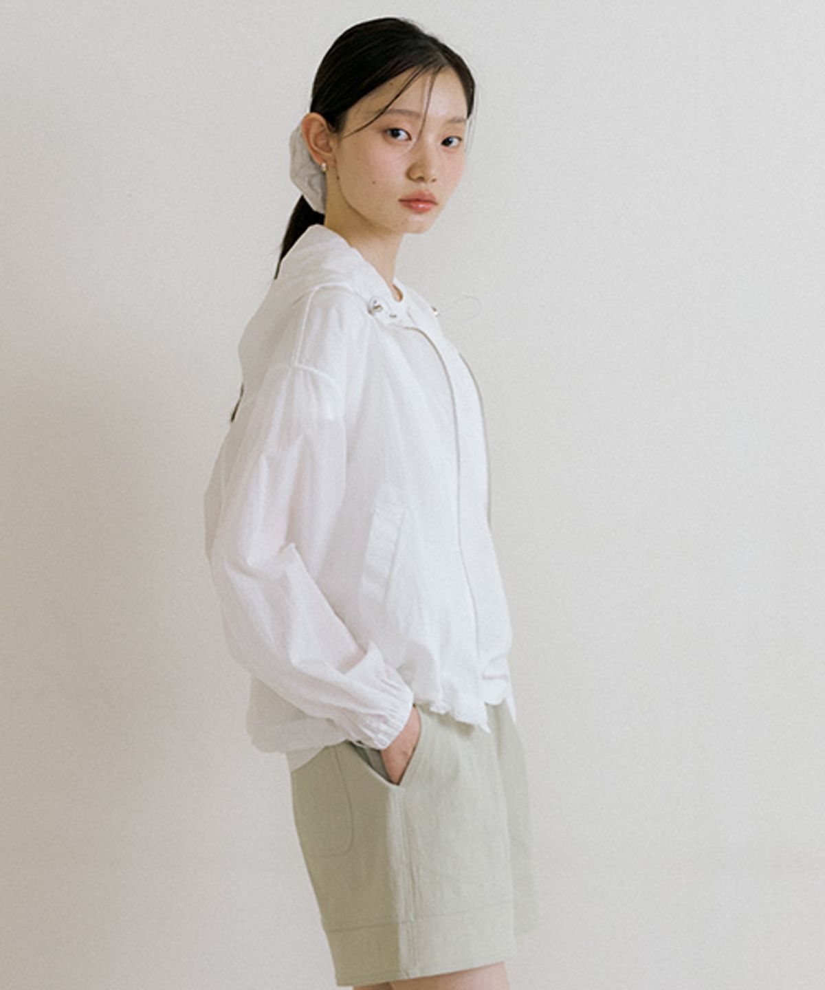 링서울(LINGSEOUL) string hooded zip-up jacket-ivory