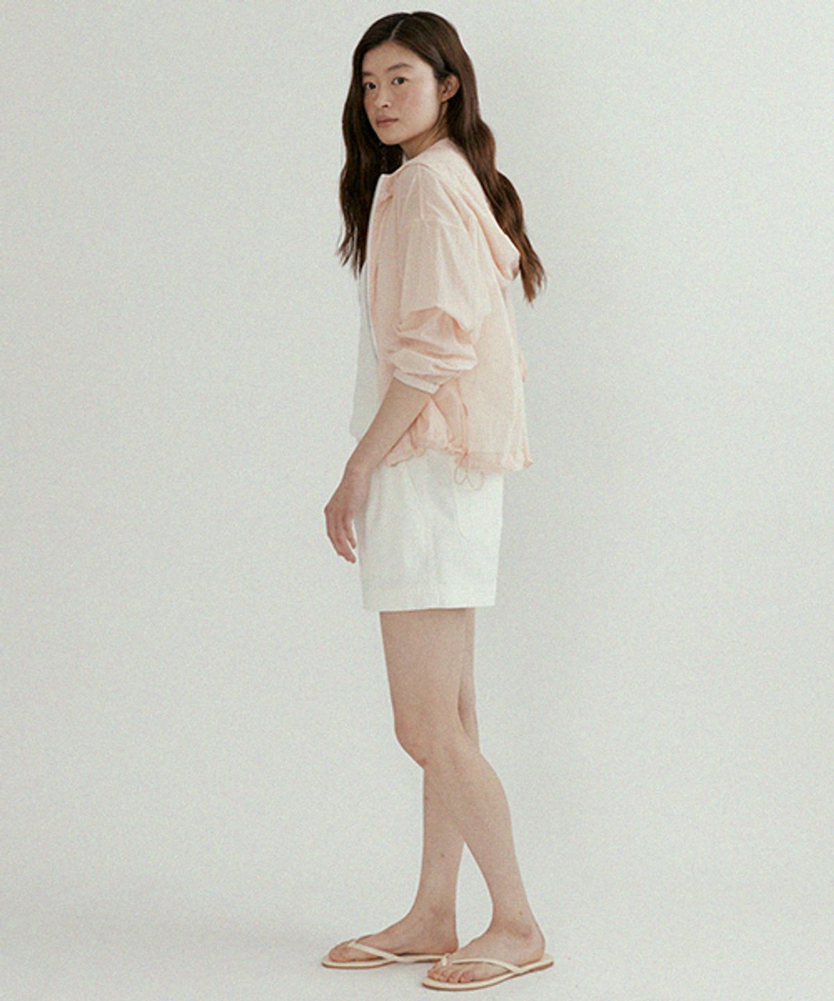 링서울(LINGSEOUL) string hooded zip-up jacket-pink