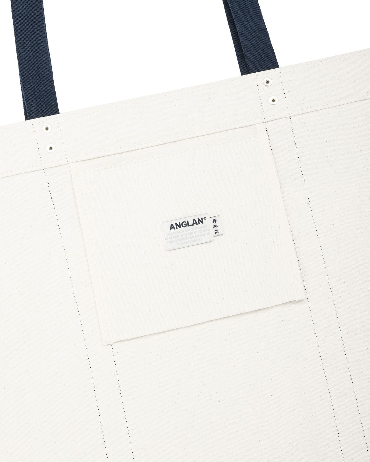 앵글런(ANGLAN) Around Canvas Big Tote Bag - Navy