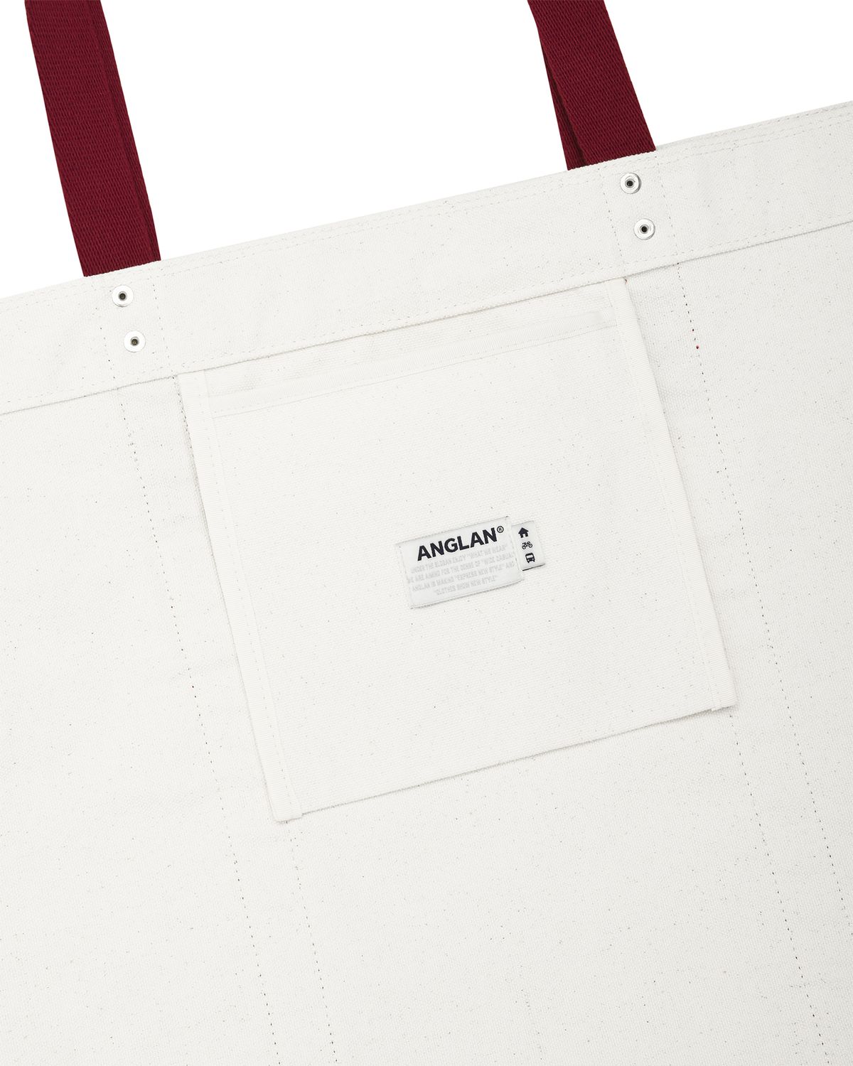 앵글런(ANGLAN) Around Canvas Big Tote Bag - Burgundy