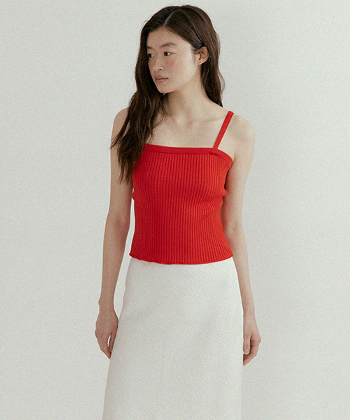 링서울(LINGSEOUL) ribbed bustier knit-red