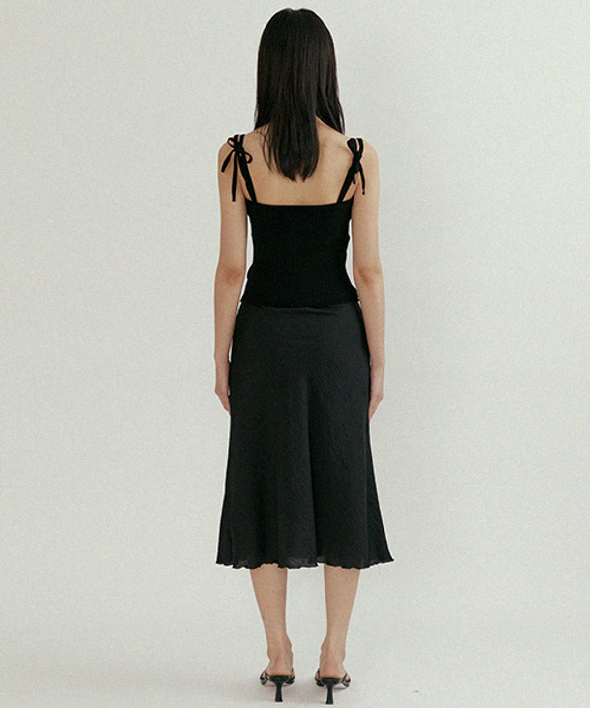 링서울(LINGSEOUL) ribbed bustier knit-black