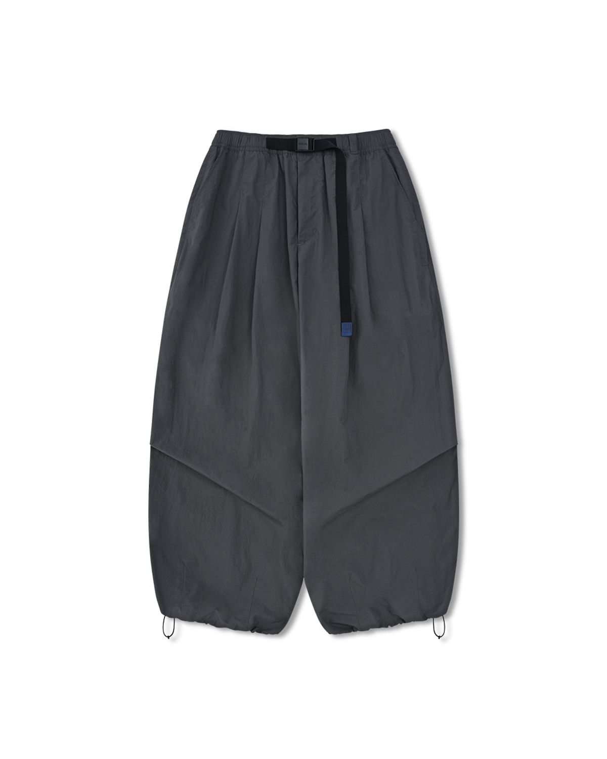 앵글런(ANGLAN) Nylon Tuck Belt String Balloon Pants - Grey