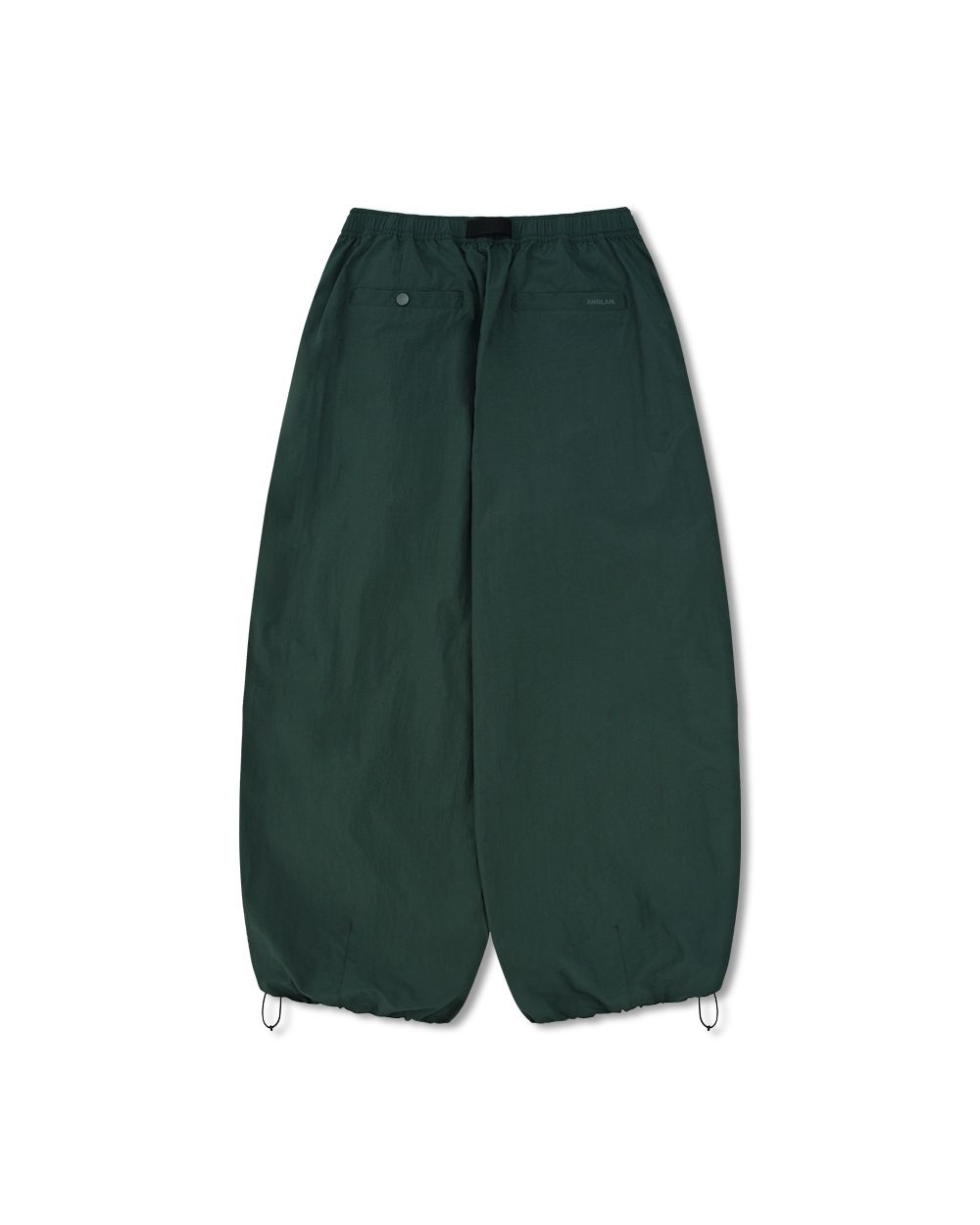 MUSINSA | ANGLAN Nylon Tuck Belt String Balloon Pants - Green