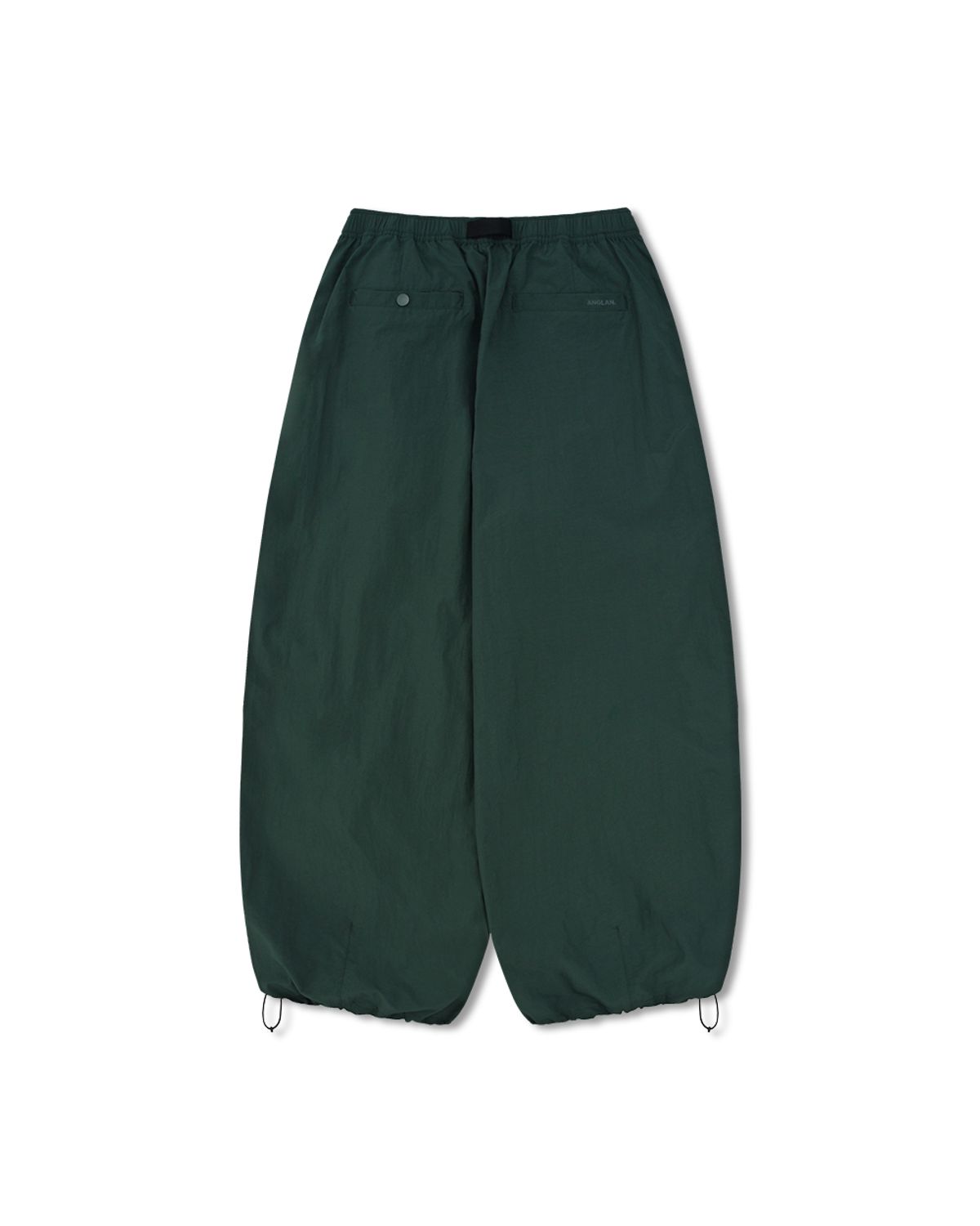 앵글런(ANGLAN) Nylon Tuck Belt String Balloon Pants - Green