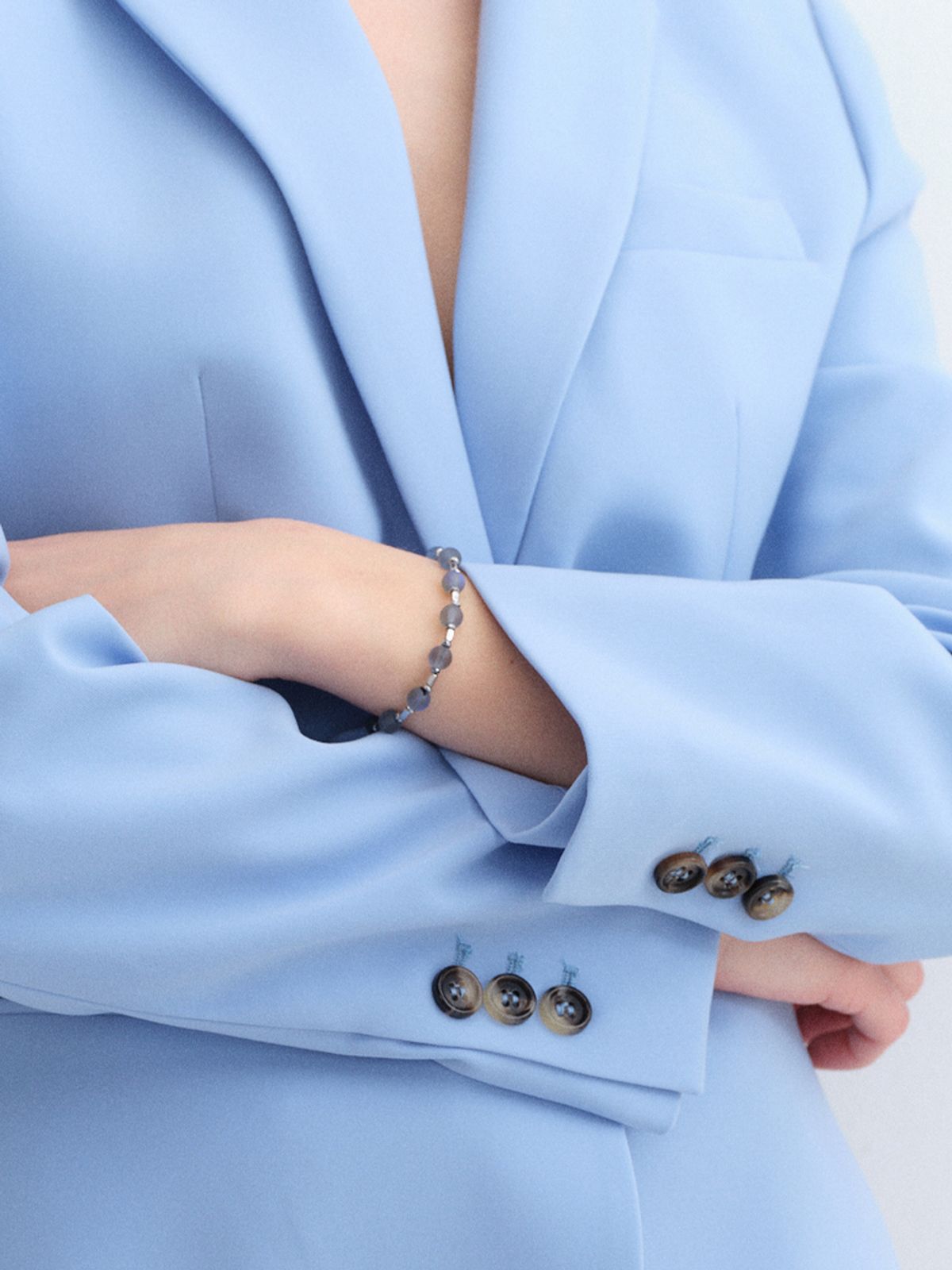 더파트오브(THE PART OF) [실버925] 블루 문 헤마타이트 팔찌